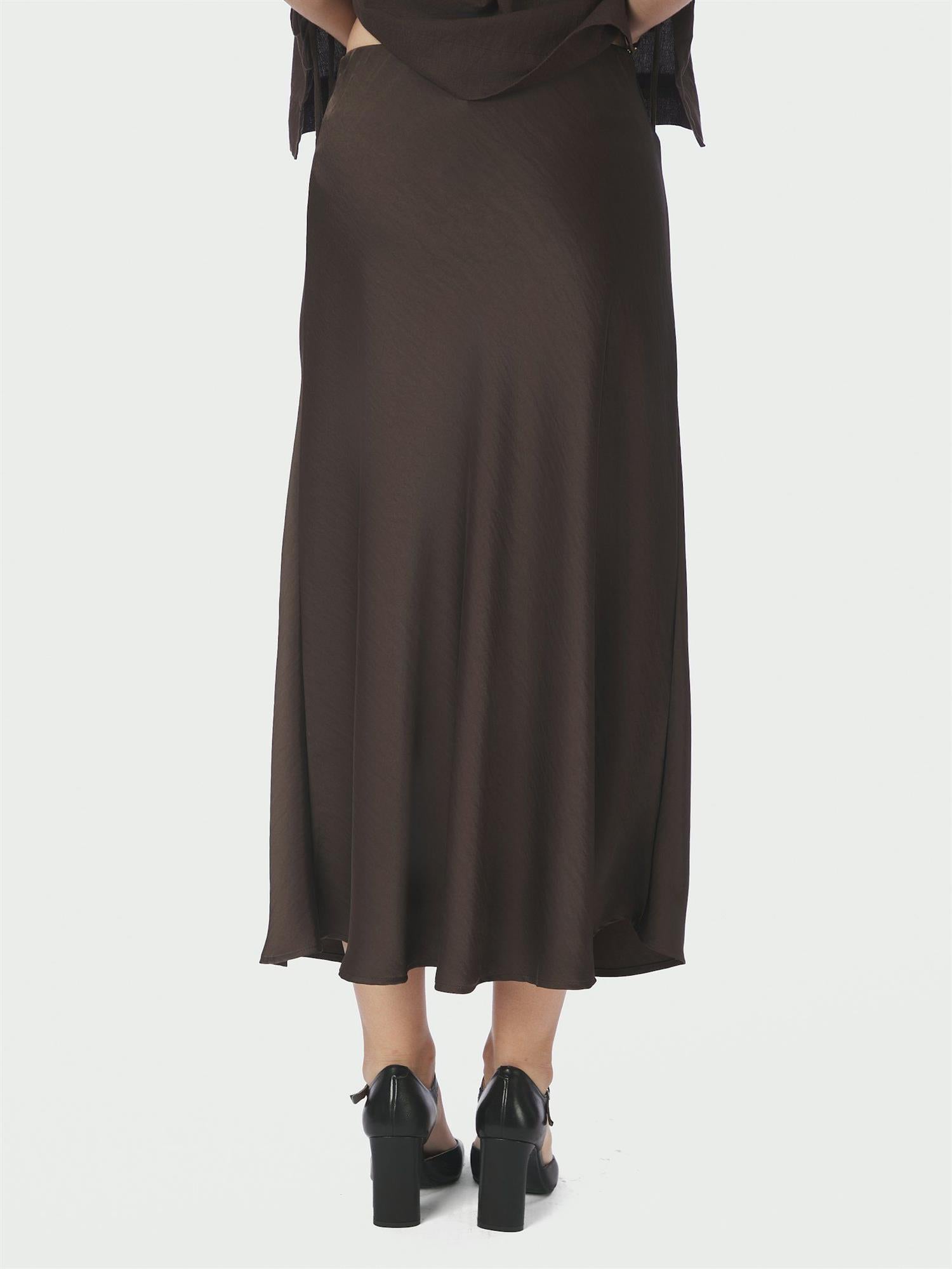 NEO NOIR Bovary Skirt Dark Brown - Farmor Ingvarda