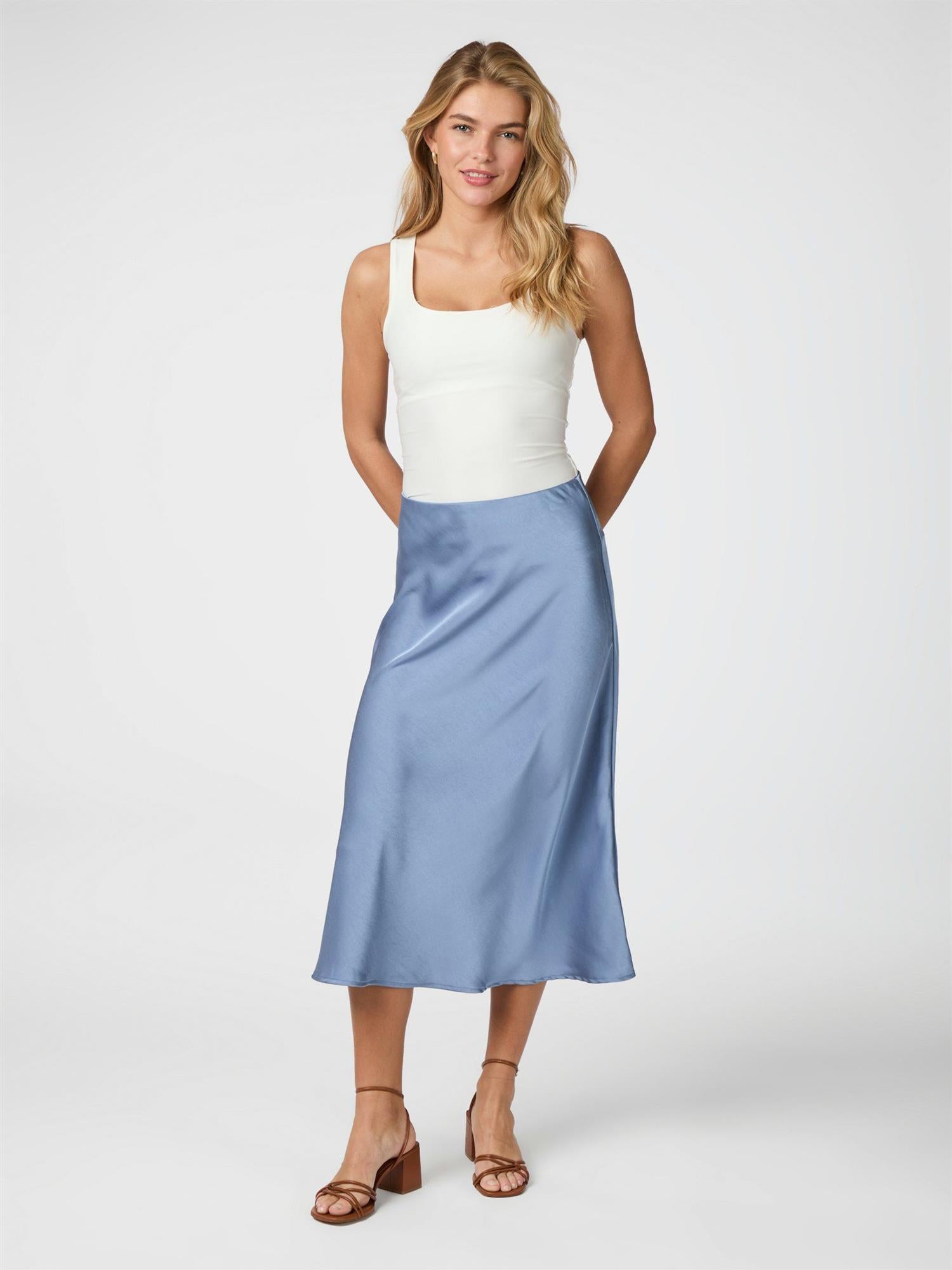 NEO NOIR Bovary Skirt Smoke Blue - Farmor Ingvarda