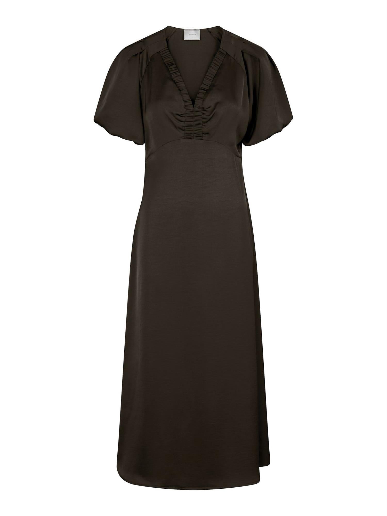 NEO NOIR Illana Heavy Sateen Dark Brown - Farmor Ingvarda