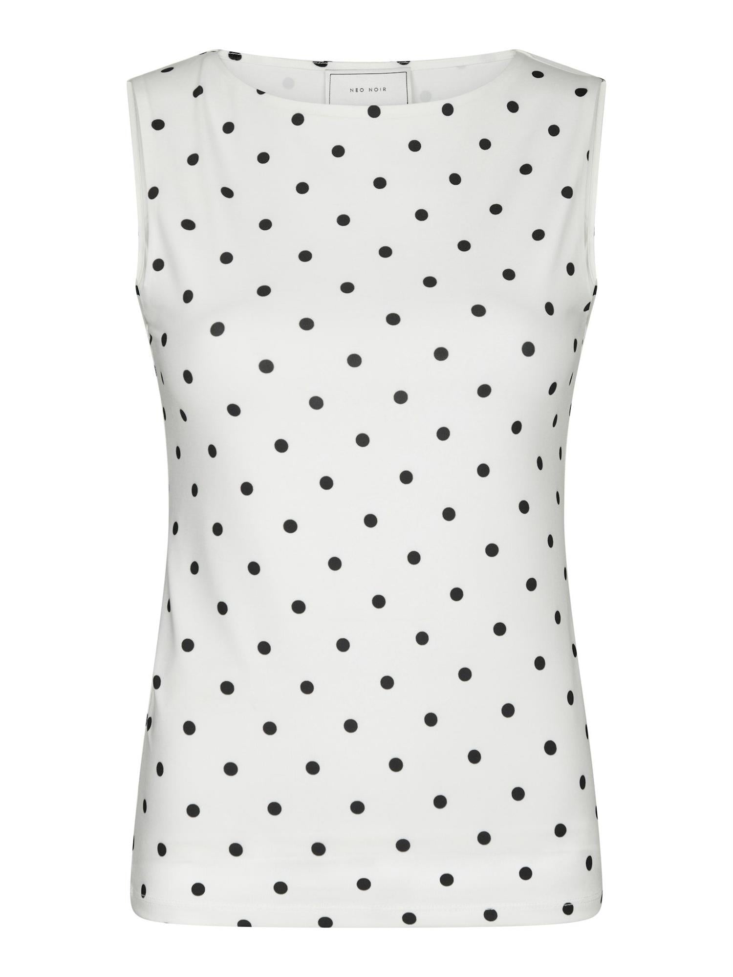 NEO NOIR Ditty Jersey Dot Top - Farmor Ingvarda