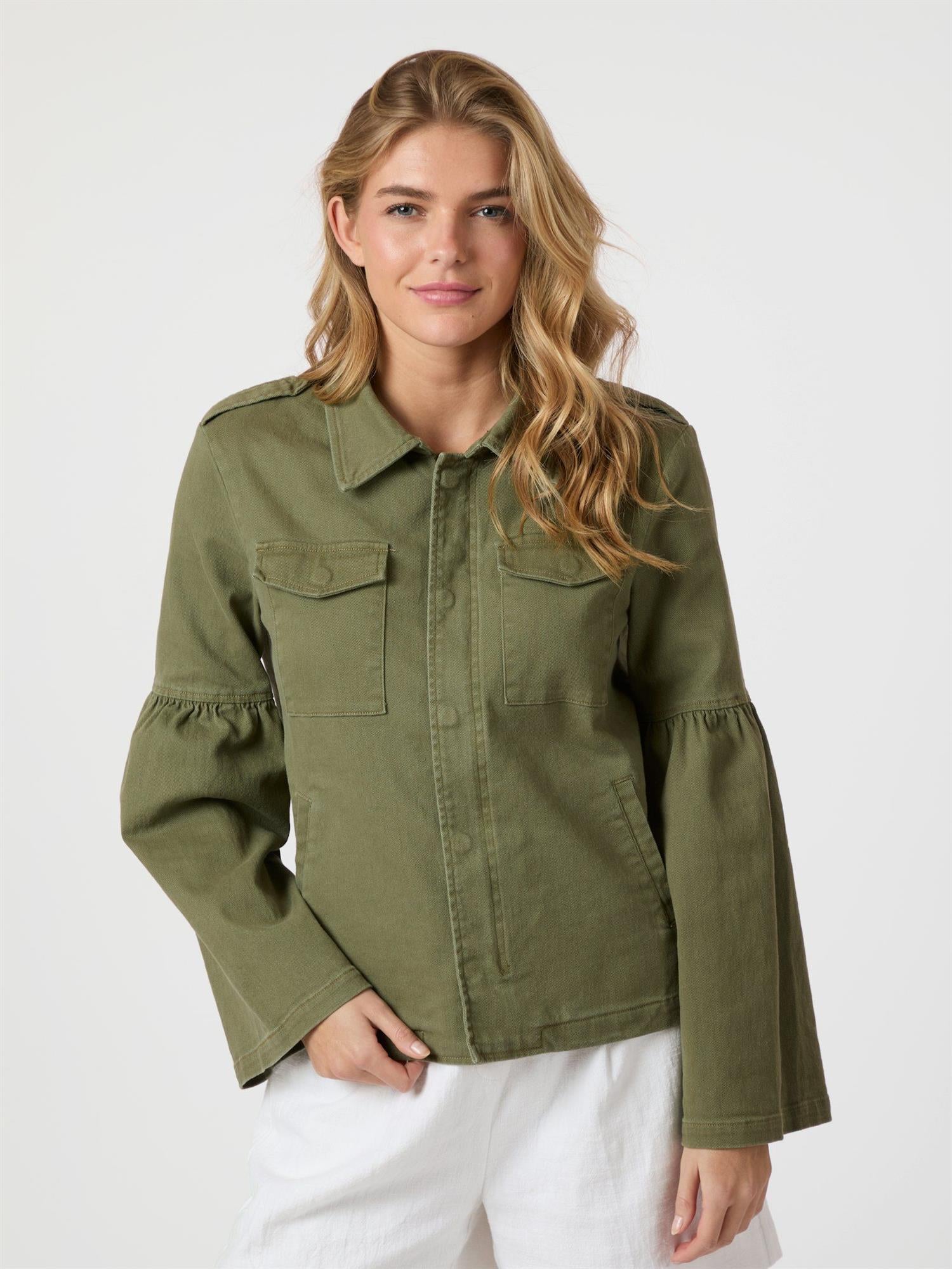 NEO NOIR Jaynor Jacket Army - Farmor Ingvarda