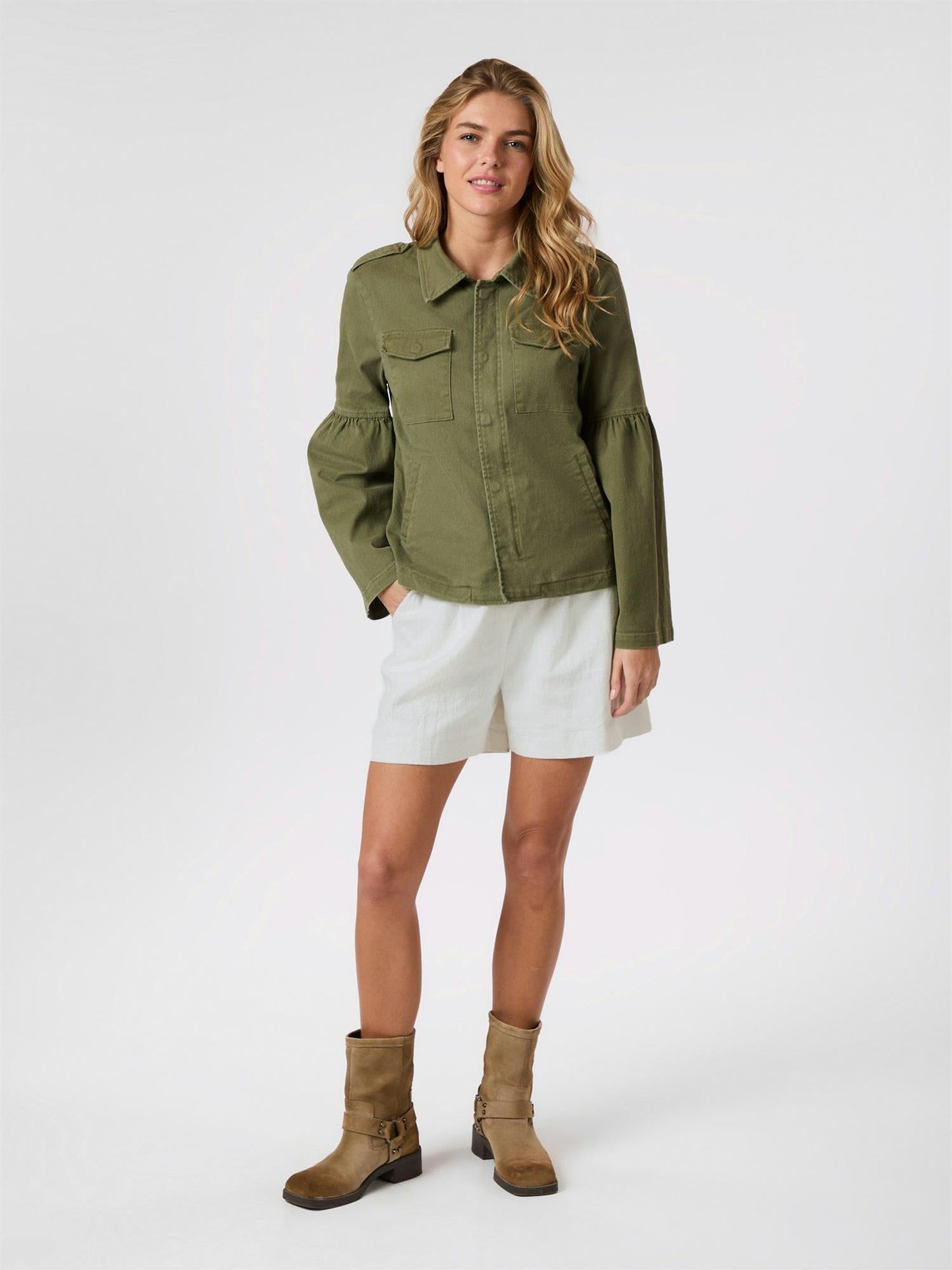 NEO NOIR Jaynor Jacket Army - Farmor Ingvarda