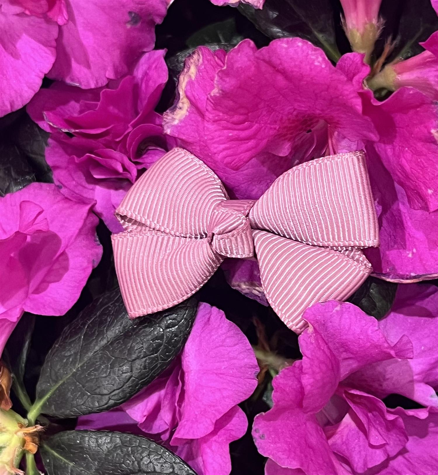 PRINSESSEFIN ASTRID baby hårsløyfe, S 4cm,Rosy Mauve - Farmor Ingvarda
