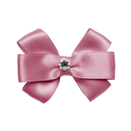 PRINSESSEFIN Marietta hårsløyfe M 6cm,Swarovski,Rosy Mauve - Farmor Ingvarda