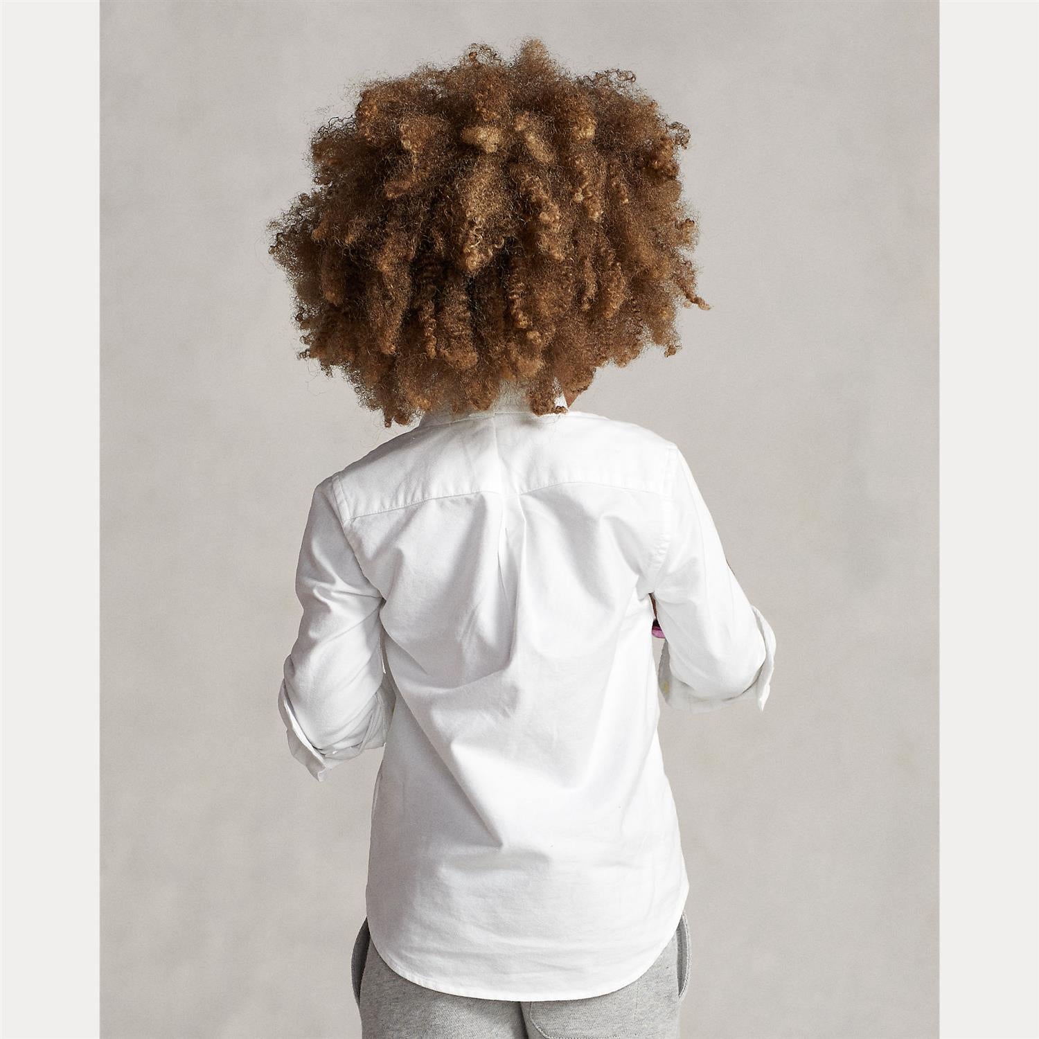 RALPH LAUREN 2-7År LS BD-Tops Shirt Hvit - Farmor Ingvarda