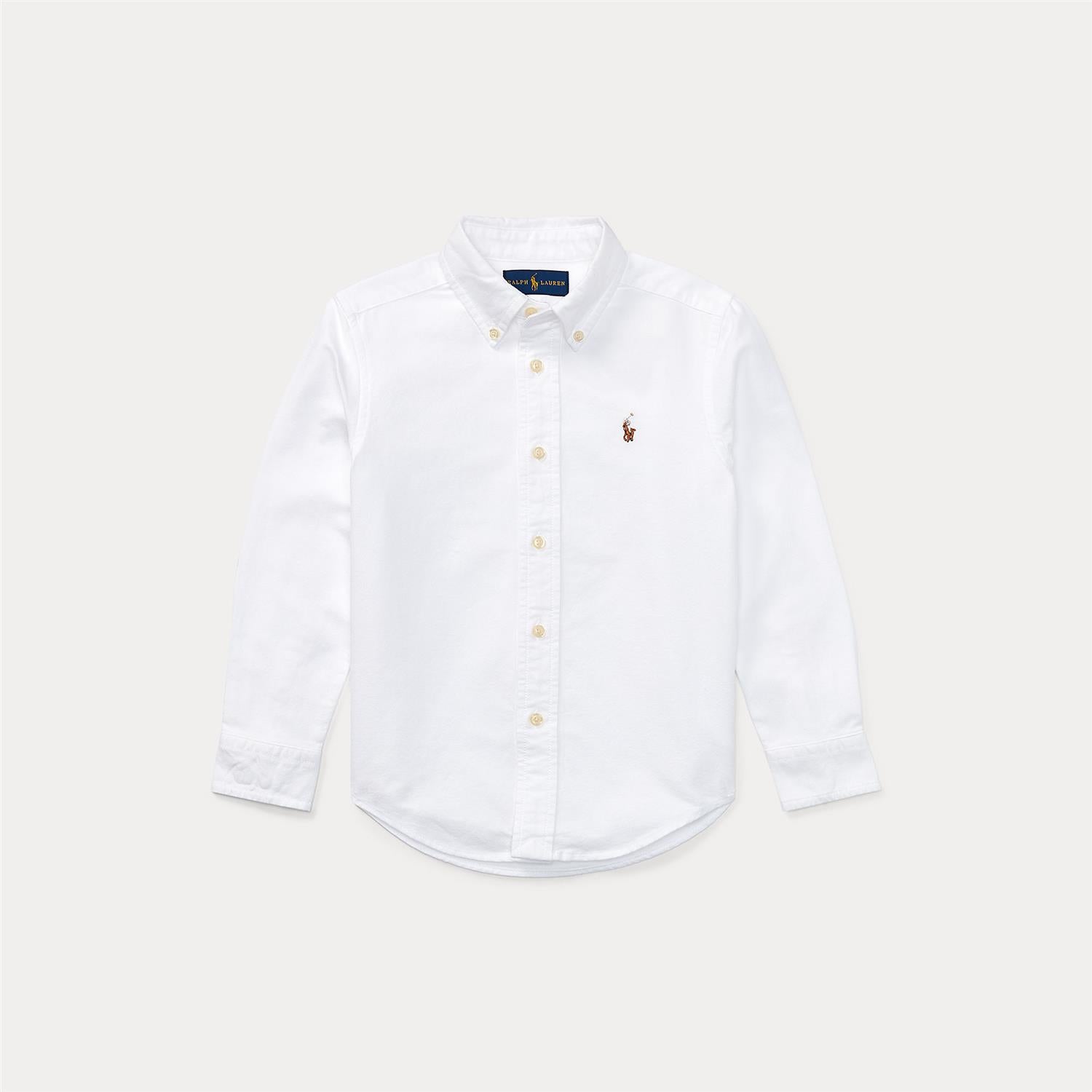 RALPH LAUREN 2-7År LS BD-Tops Shirt Hvit - Farmor Ingvarda