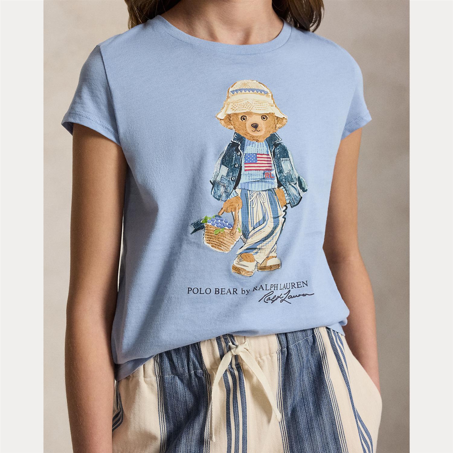 RALPH LAUREN 8-16År T-skjorte Polo Bear,Jente - Farmor Ingvarda