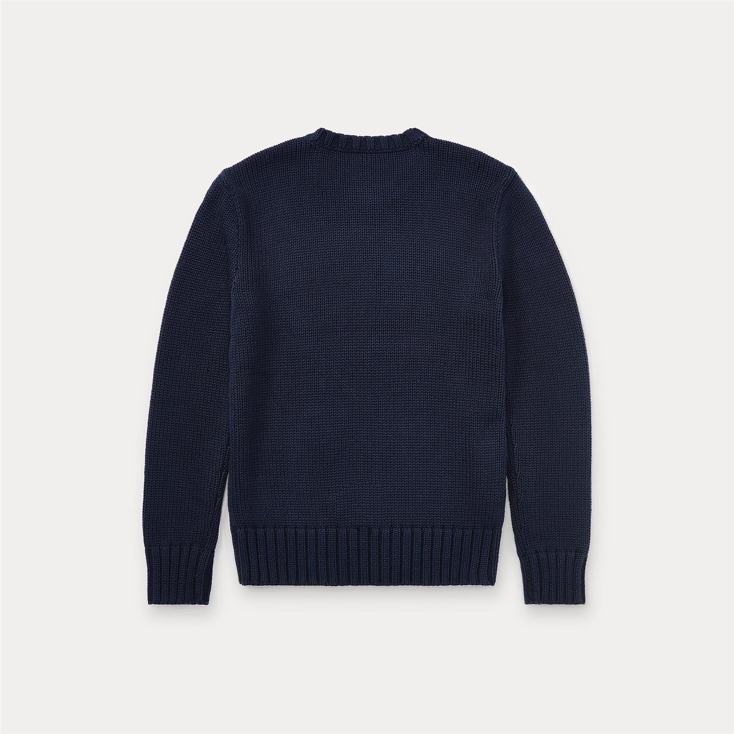 RALPH LAUREN 8-16År Flag CN Sweater Mørkeblå - Farmor Ingvarda