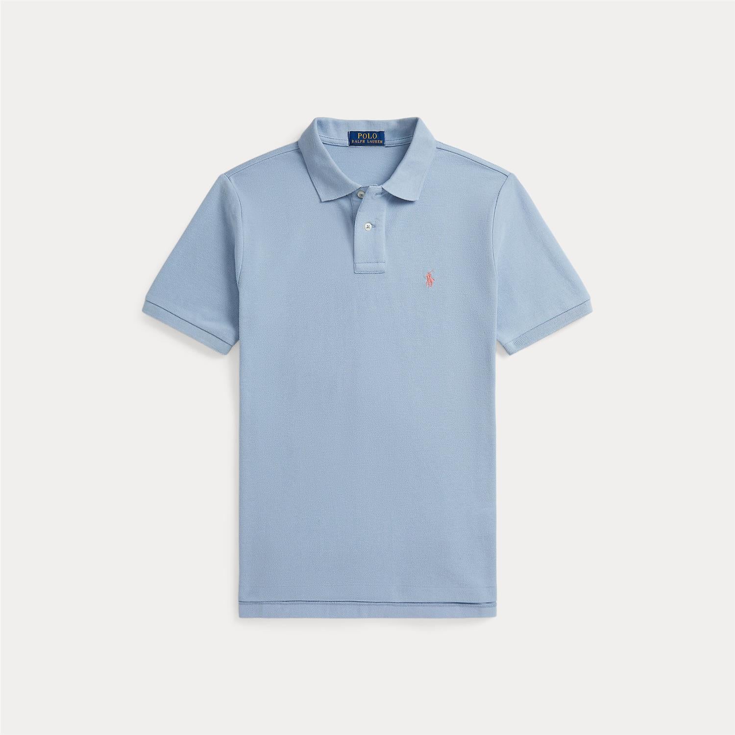 RALPH LAUREN 8-16År Pique skjorte Lyseblå - Farmor Ingvarda