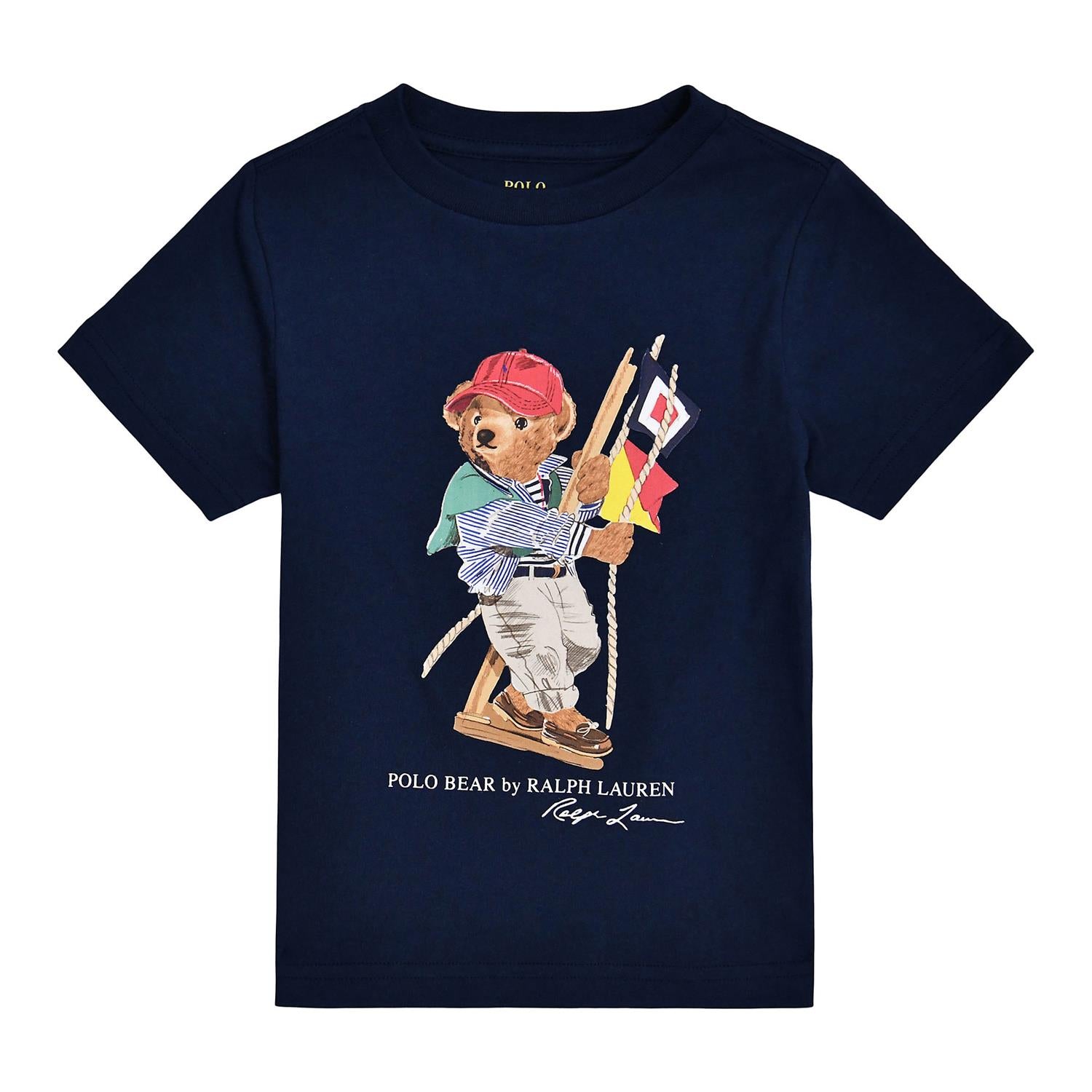 RALPH LAUREN 8-16År Polo Bear T-skjorte Navy Blue - Farmor Ingvarda
