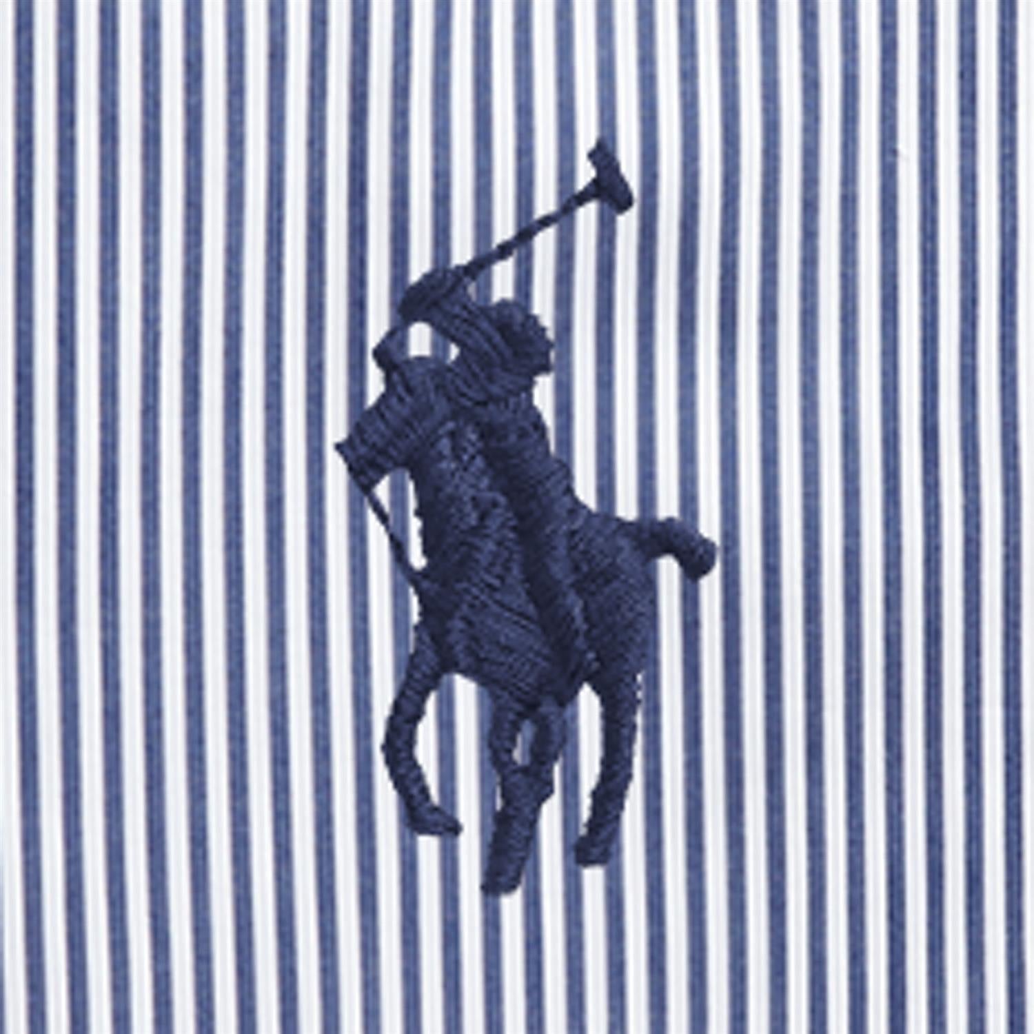 RALPH LAUREN 8-16År Striped Cotton Poplin Shirt Blå/Hvit - Farmor Ingvarda