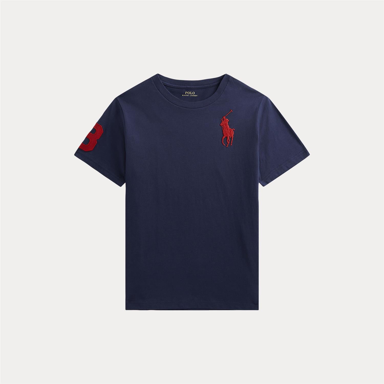 RALPH LAUREN 8-16År T-skjorte Stor Logo Mørkeblå - Farmor Ingvarda