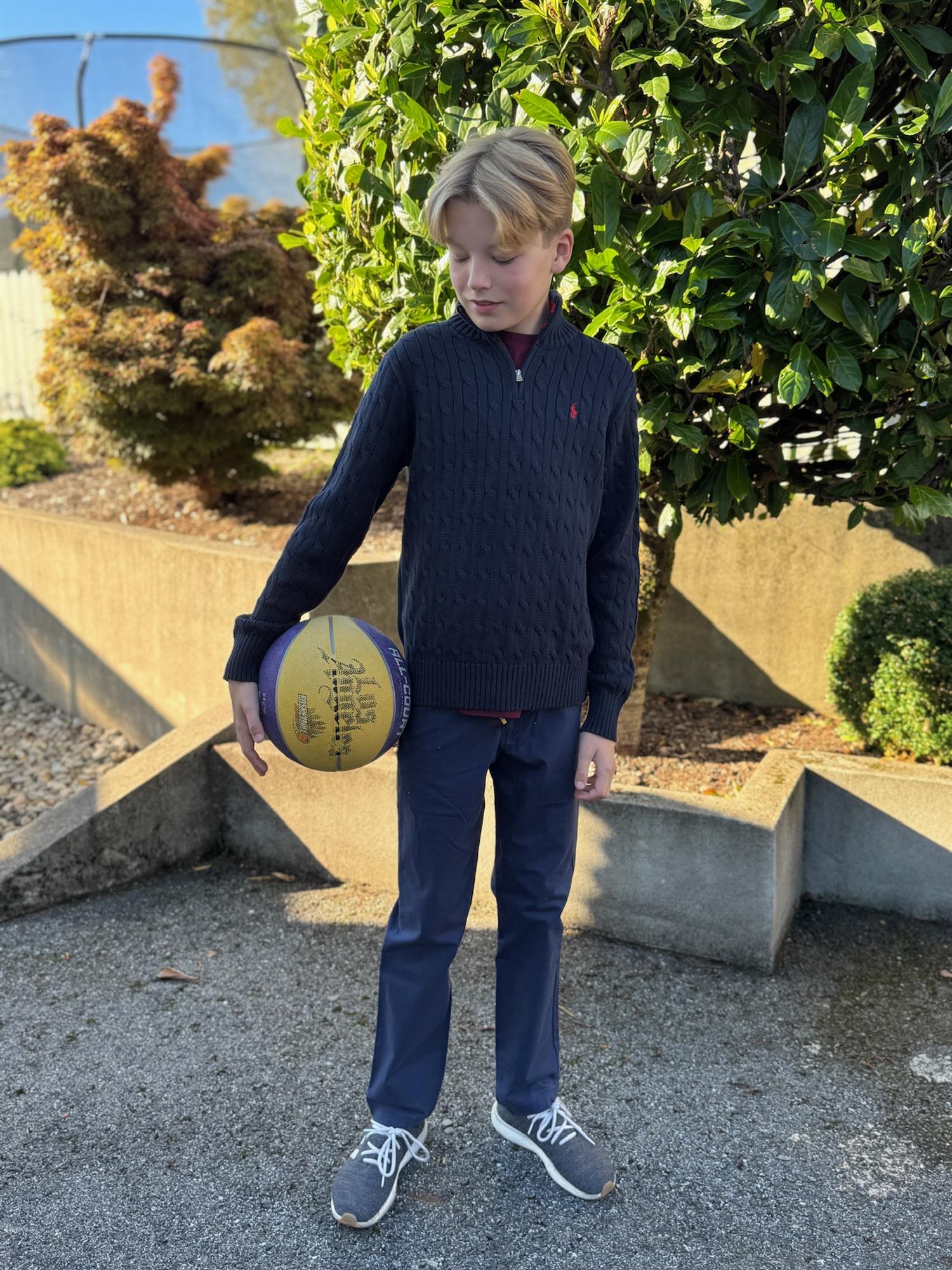 RALPH LAUREN 8-16År Bedford Pants Mørkeblå - Farmor Ingvarda