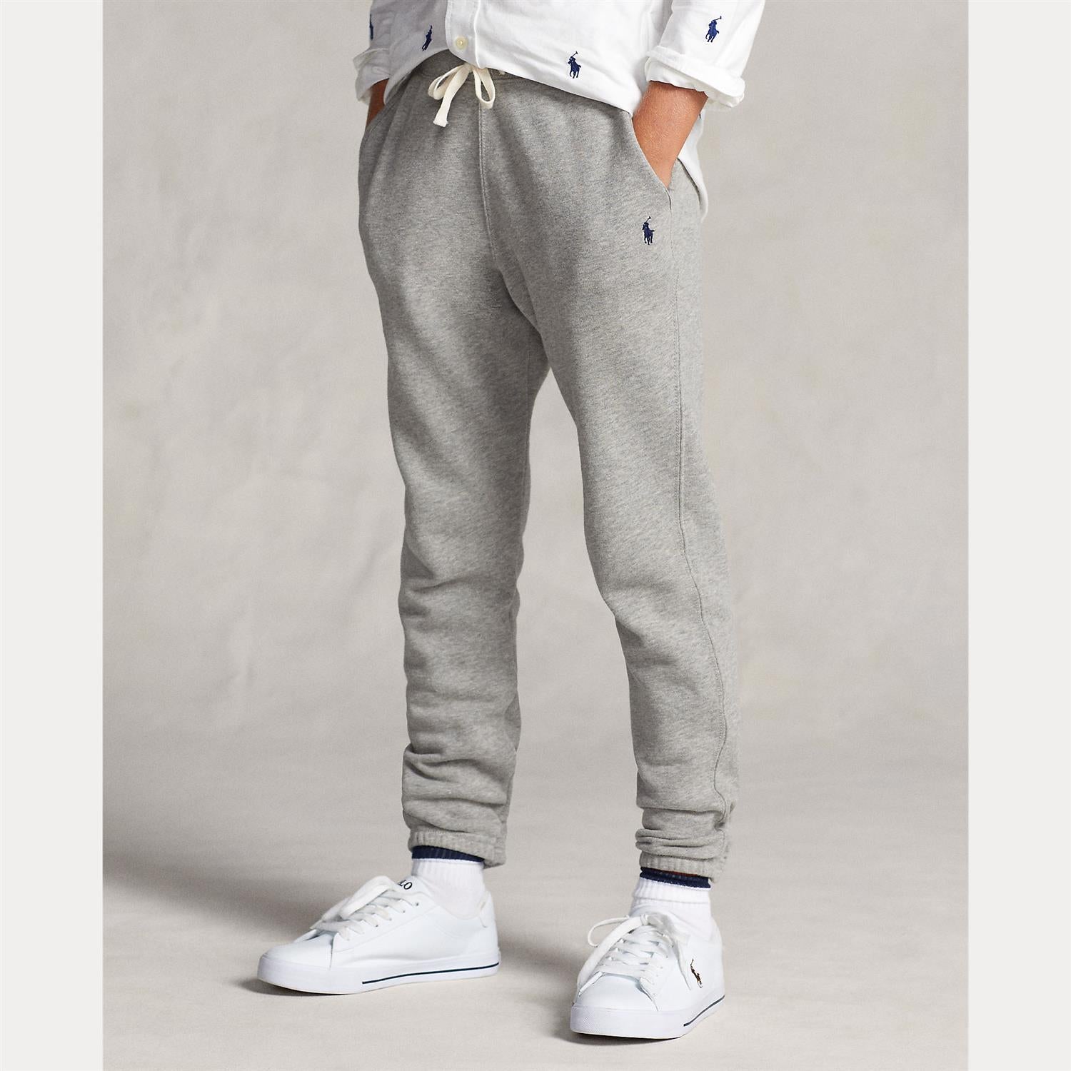 RALPH LAUREN 8-16År Jogger Bottoms Pant Lys Grå Melert - Farmor Ingvarda