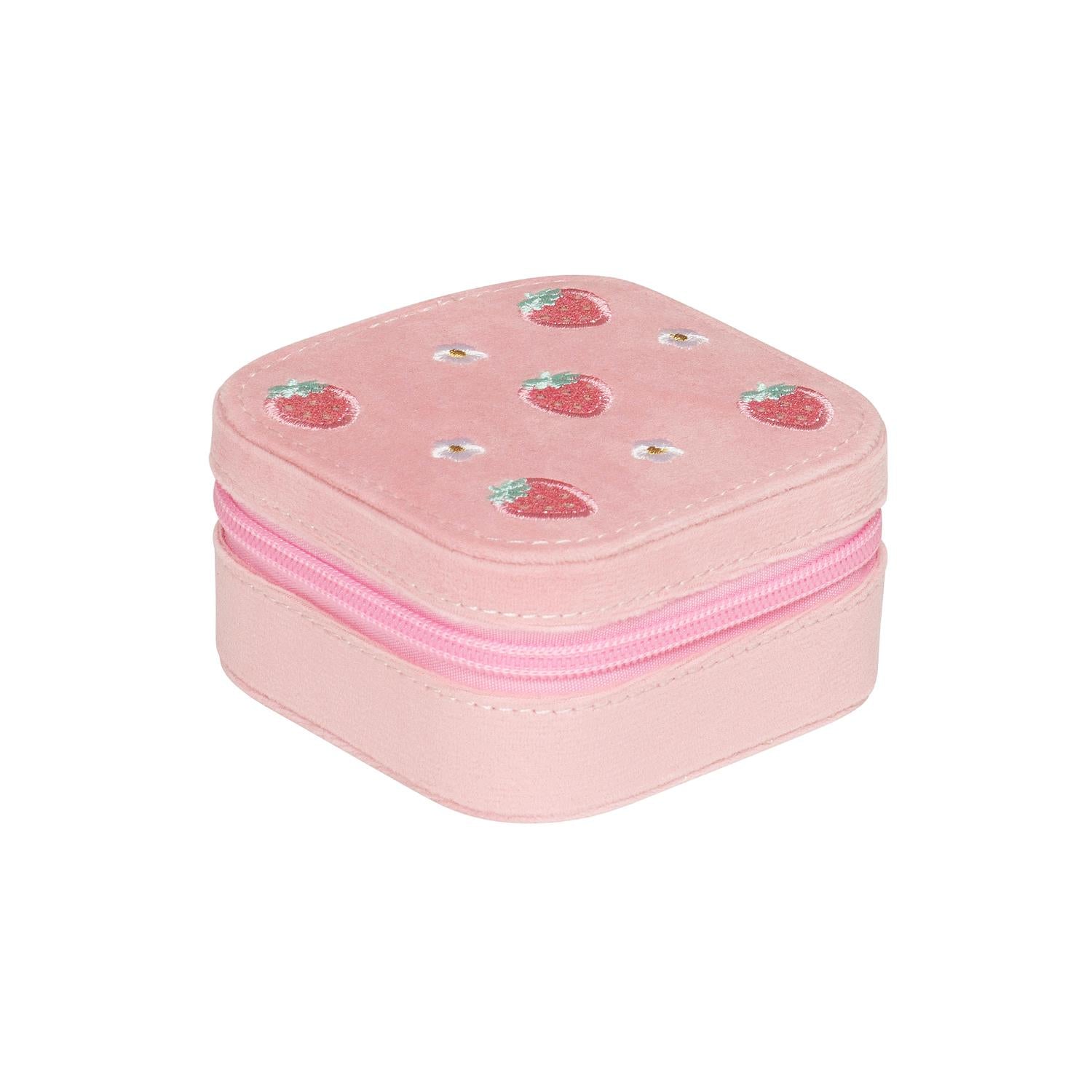 ROCKAHULA Kids Sweet Strawberry Square Jewellery Box Rosa - Farmor Ingvarda