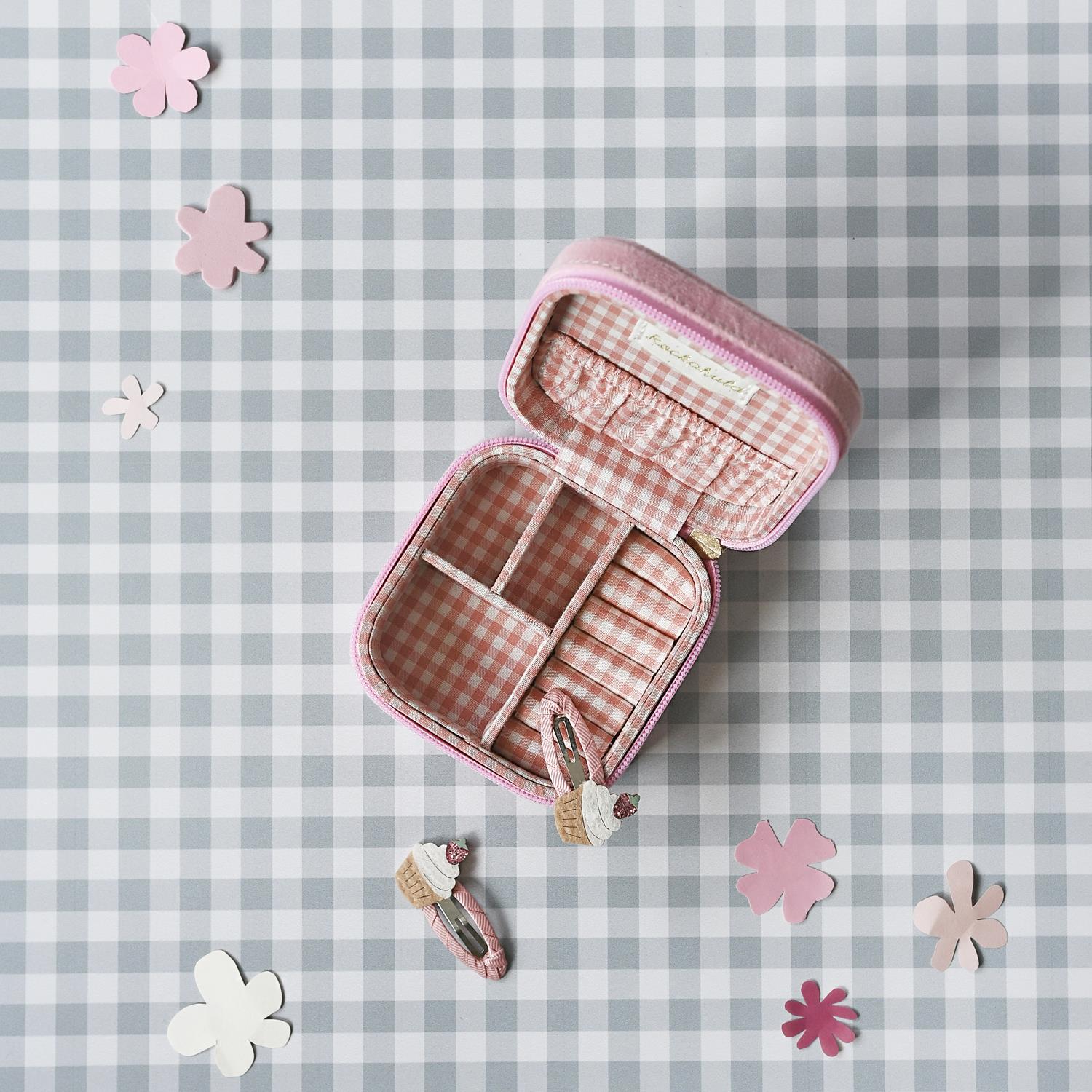 ROCKAHULA Kids Sweet Strawberry Square Jewellery Box Rosa - Farmor Ingvarda