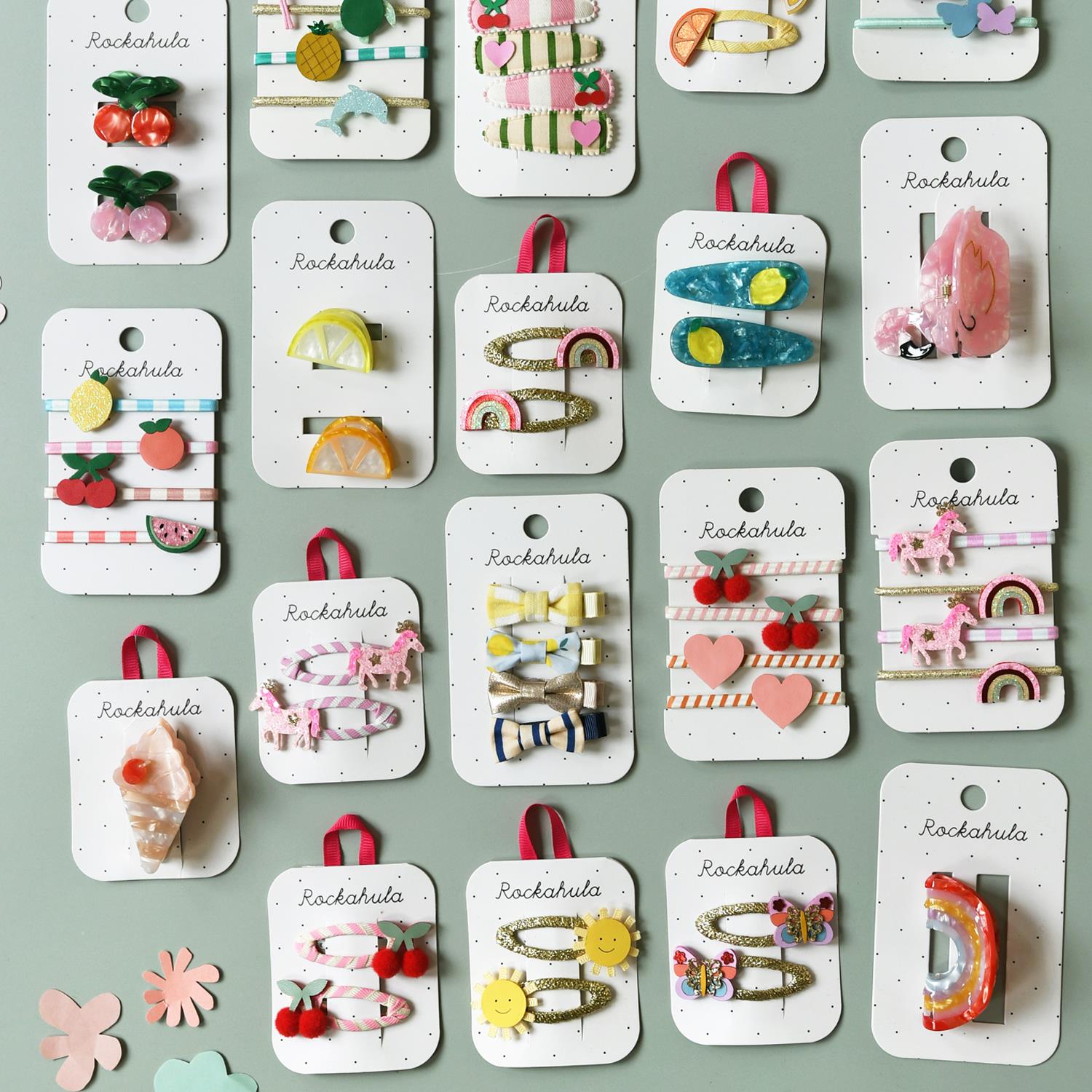 ROCKAHULA Kids Cherry Kiss Stripy Clips - Farmor Ingvarda