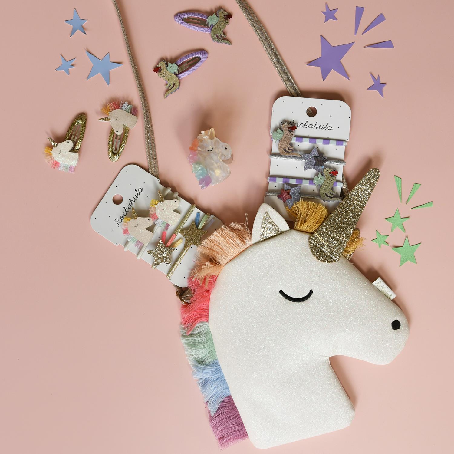 ROCKAHULA Kids Rainbow Unicorn Claw Clip - Farmor Ingvarda