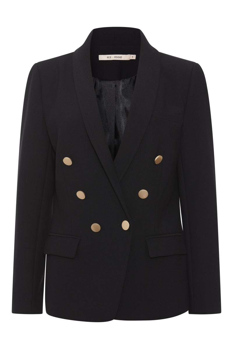 RUE de FEMME Comfy Eloise Blazer Black Sort - Farmor Ingvarda