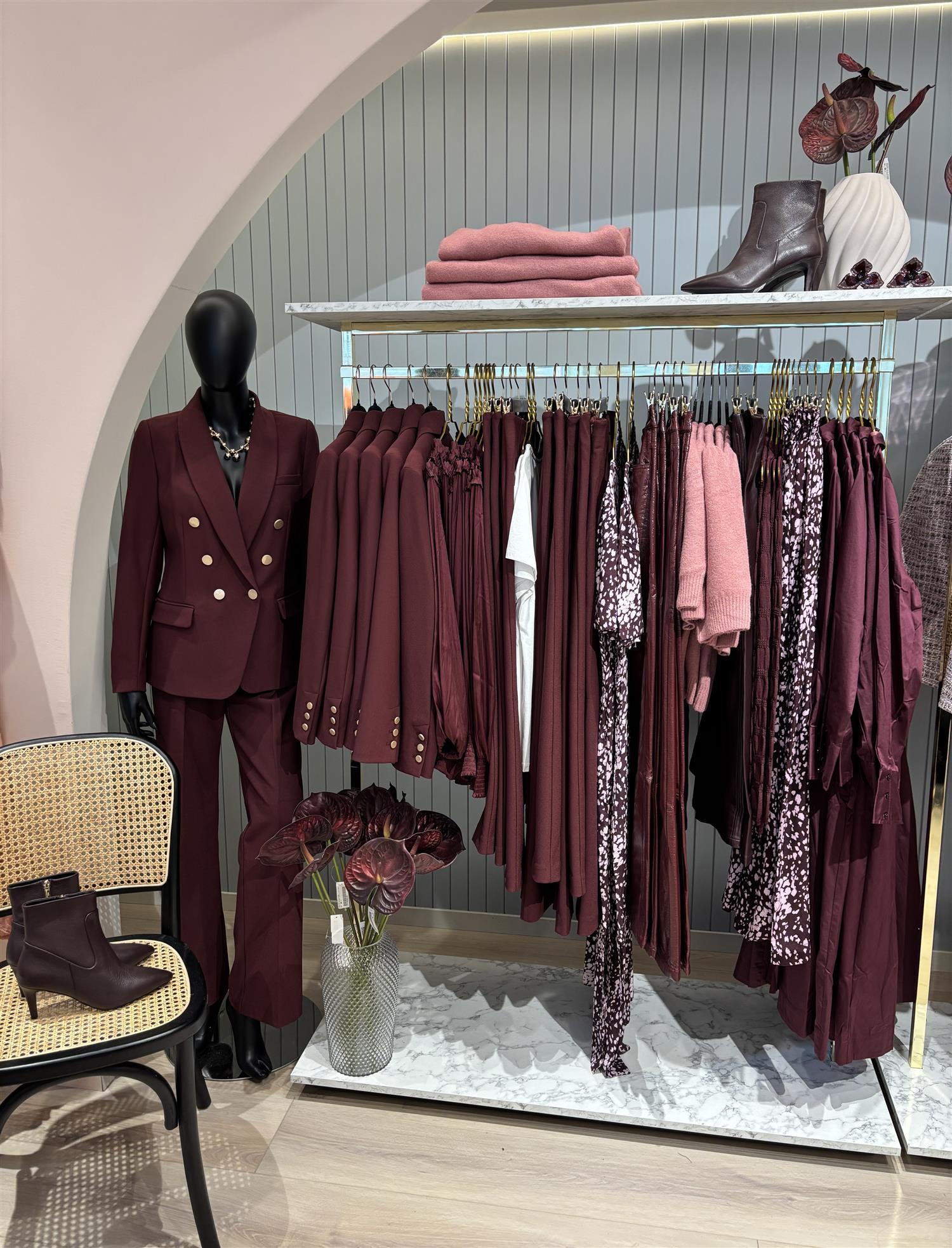 RUE de FEMME Comfy Eloise Blazer Wine - Farmor Ingvarda