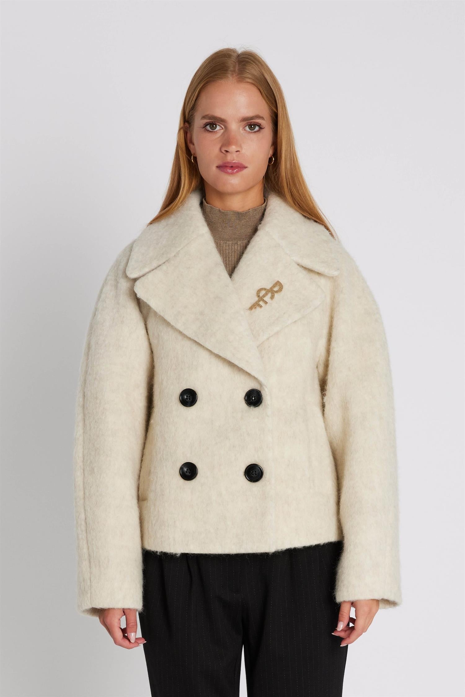 RUE de FEMME Marion Coat Off White - Farmor Ingvarda