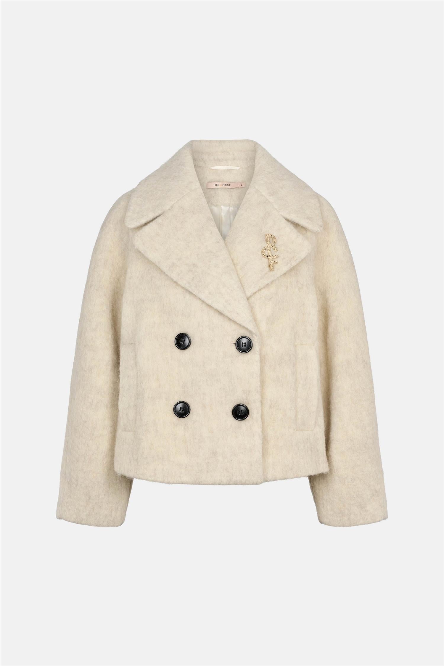 RUE de FEMME Marion Coat Off White - Farmor Ingvarda