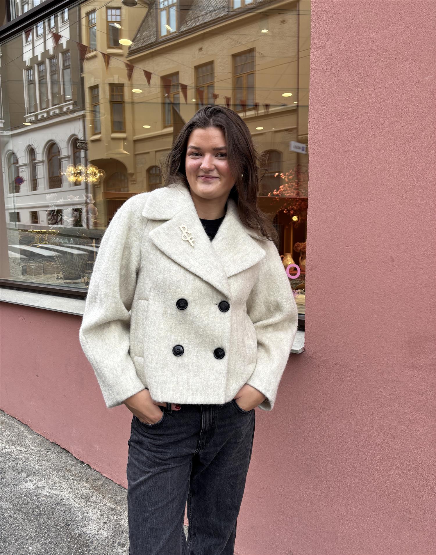 RUE de FEMME Marion Coat Off White - Farmor Ingvarda