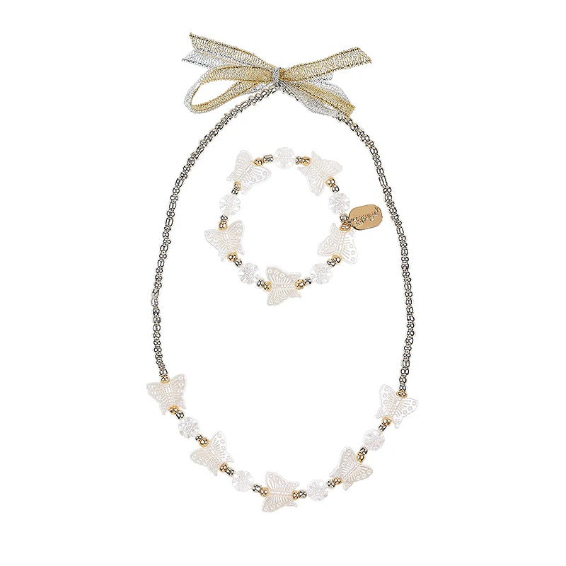 SOUZA! Necklace & bracelet set,Anne butterfly - Farmor Ingvarda