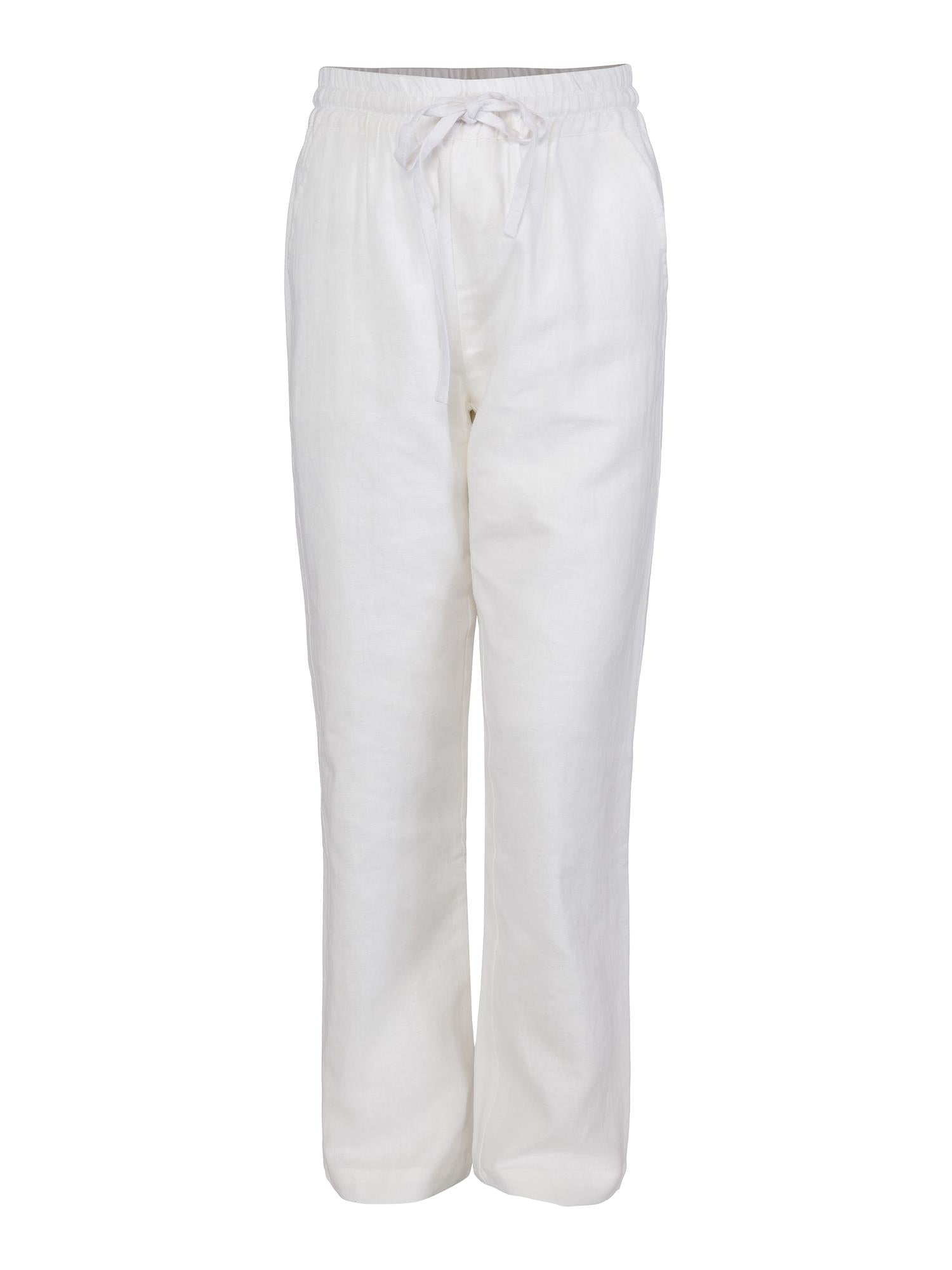 VILJE OG VE Selmer Linen Pant Hvit - Farmor Ingvarda