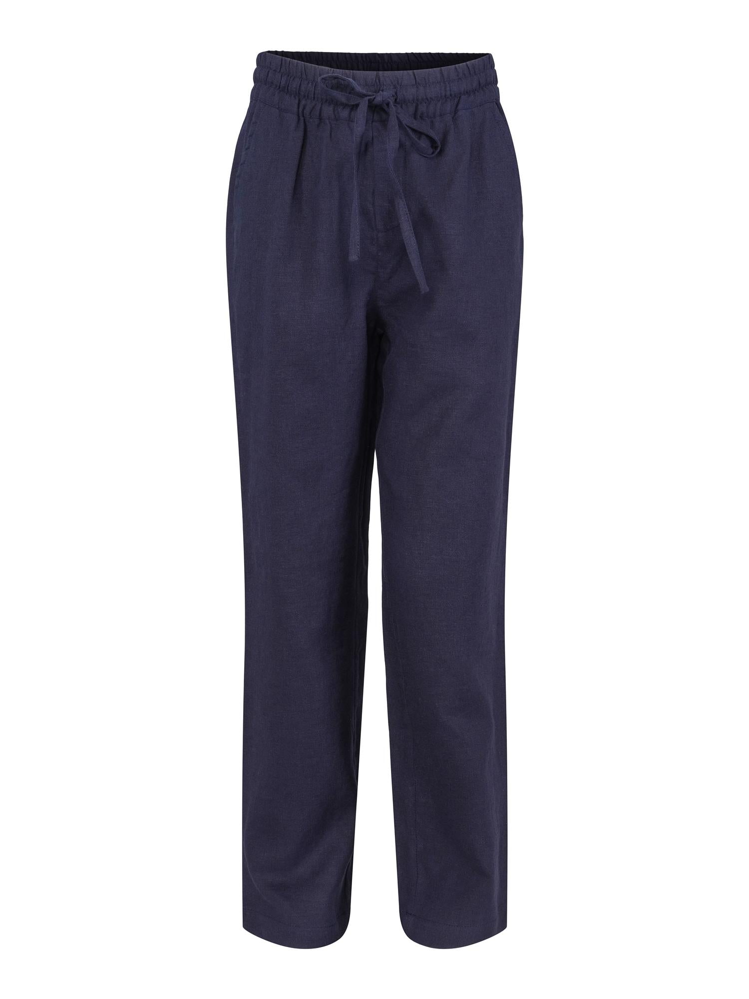 VILJE OG VE Selmer Linen Pant Navy - Farmor Ingvarda