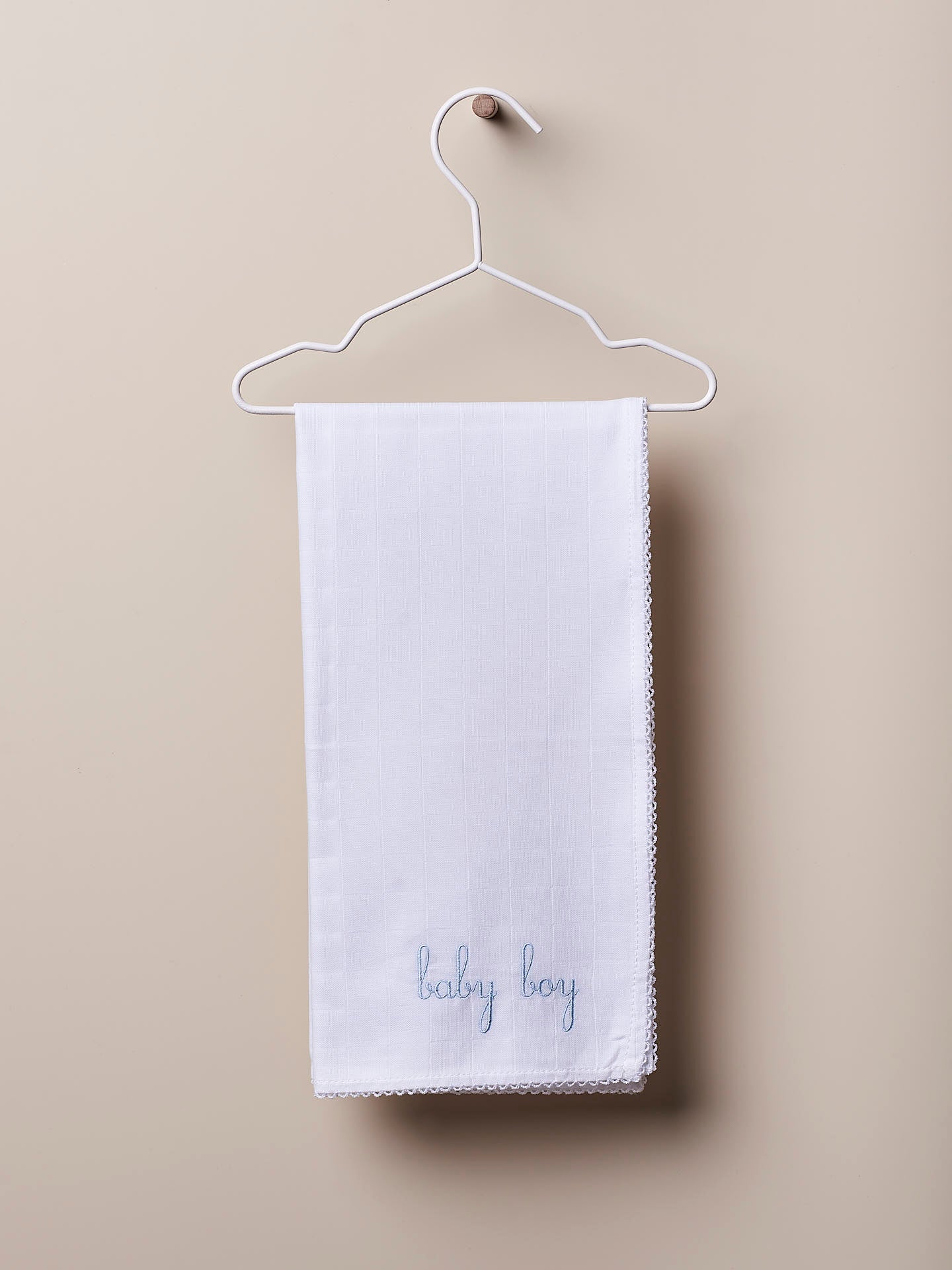 WEDOBLE Swaddle,Baby Boy Hvit/Blå - Farmor Ingvarda