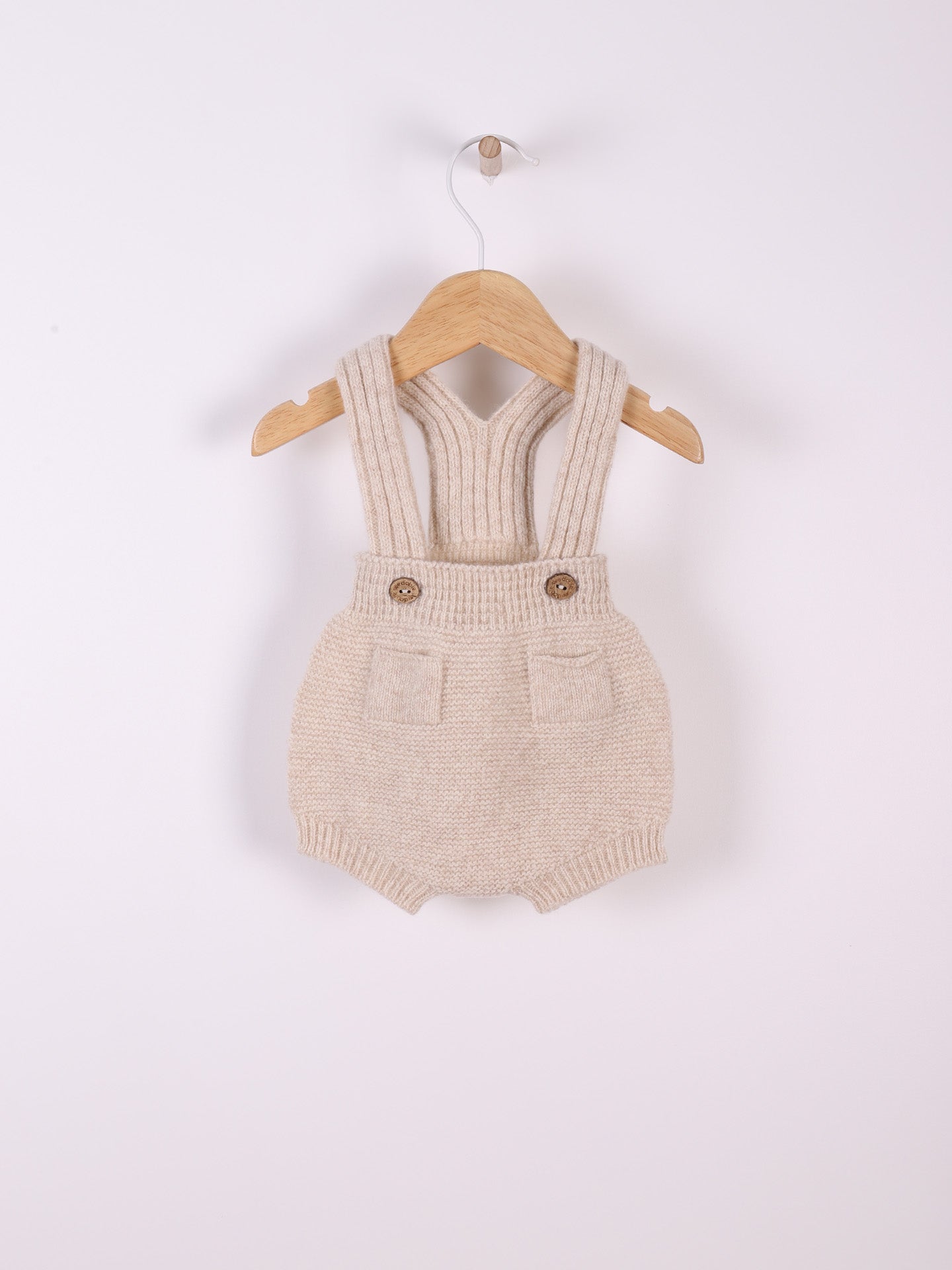 WEDOBLE Strikket Seleshorts,Ull Beige Melert - Farmor Ingvarda