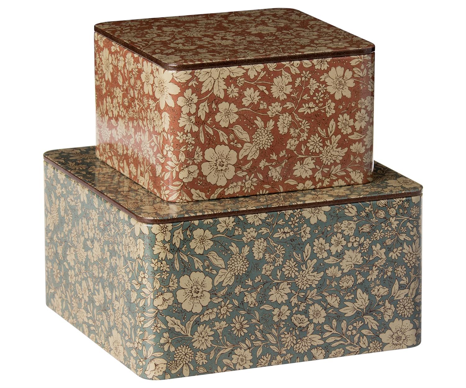 MAILEG Metal Box,Blossom,2pcs