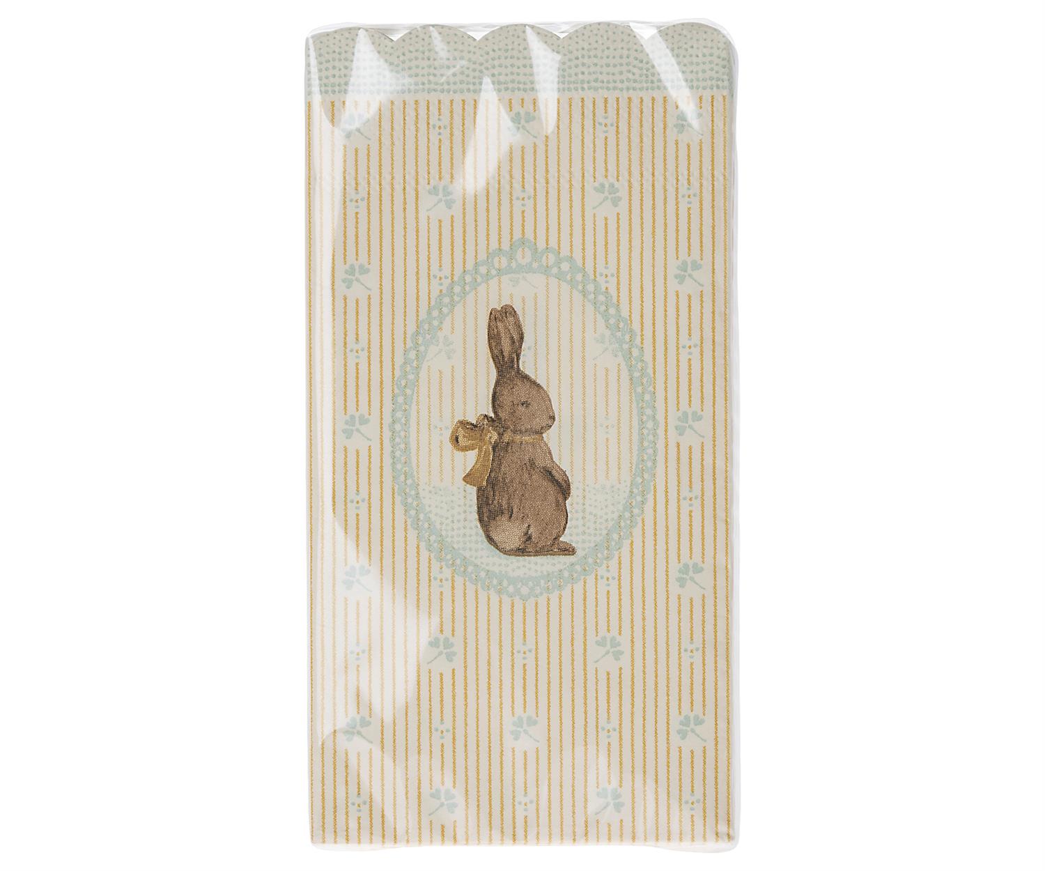 MAILEG Napkin,Bunny Gul