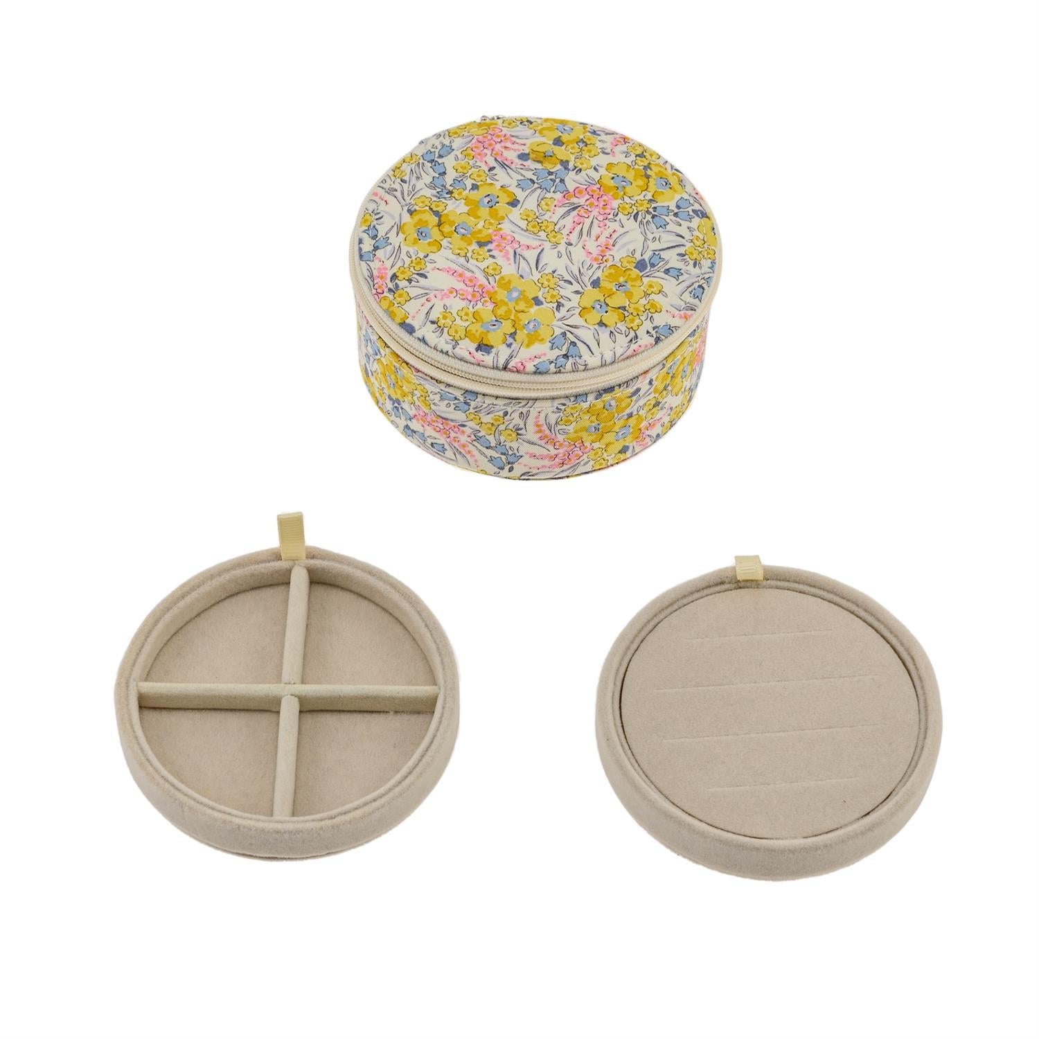 BONDEP Jewelry box, Liberty round Swirling Petals Multi