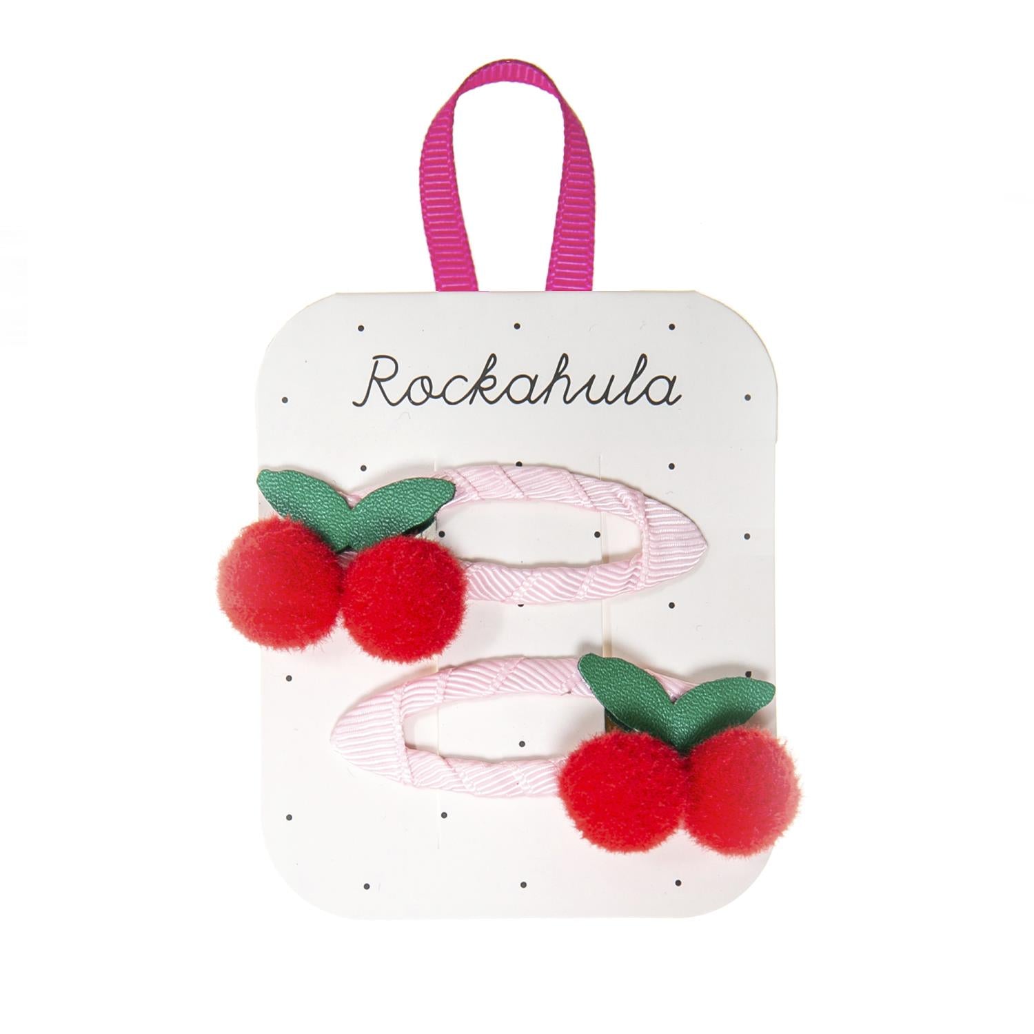 ROCKAHULA Kids Sweet Cherry Pom Pom Clips