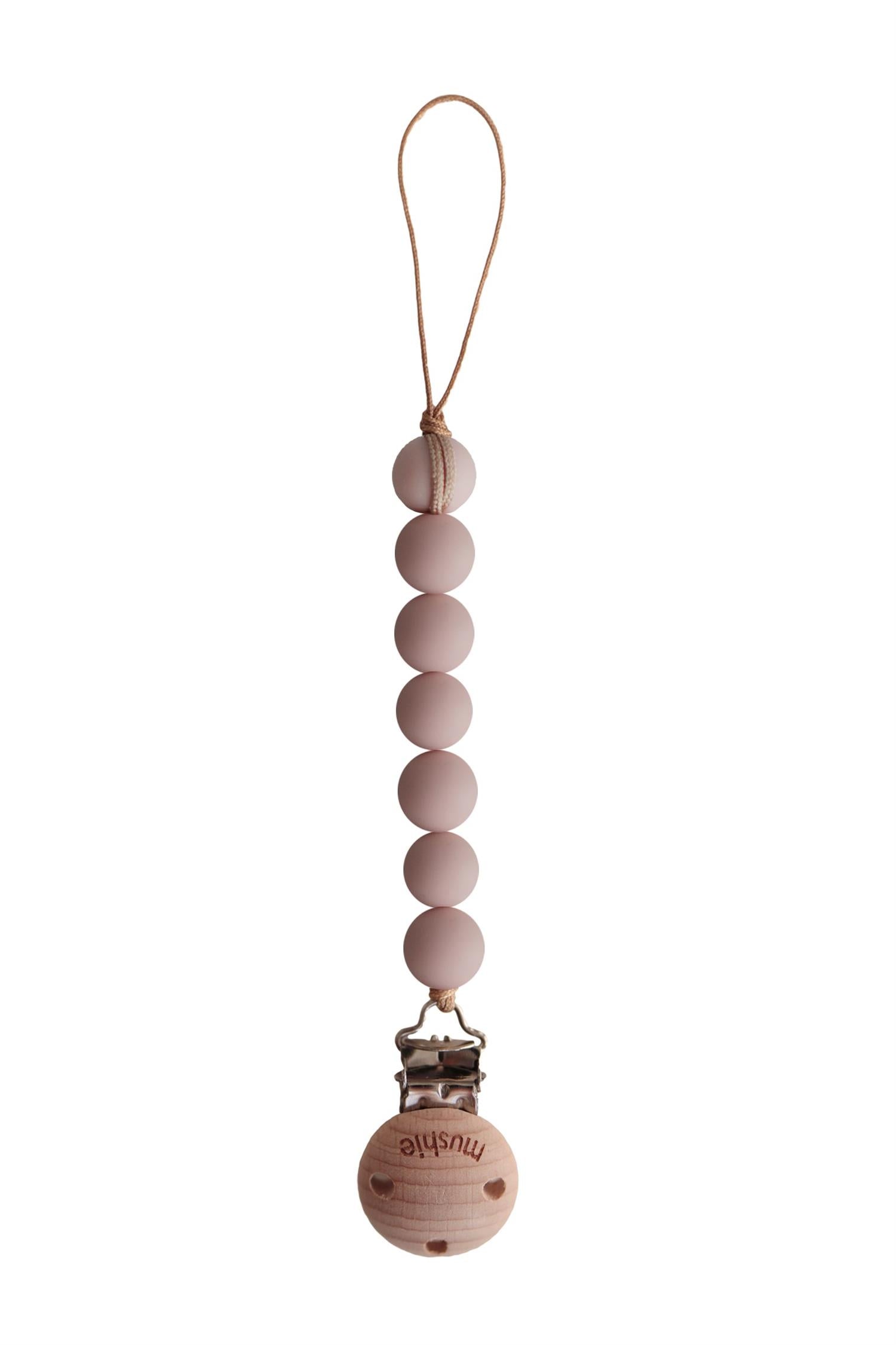 MUSHIE Pacifier Clips,Halo Rosa