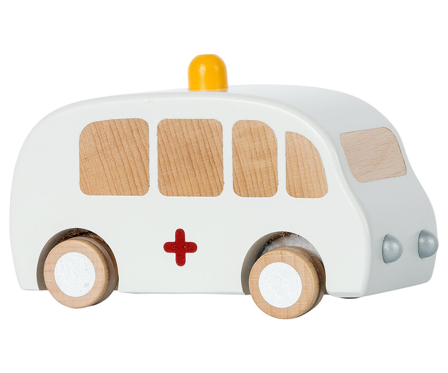 MAILEG Wooden ambulance Hvit