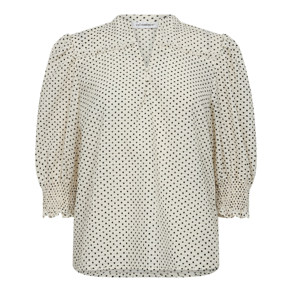 CO´ COUTURE Chess Dot Shirt Offwhite