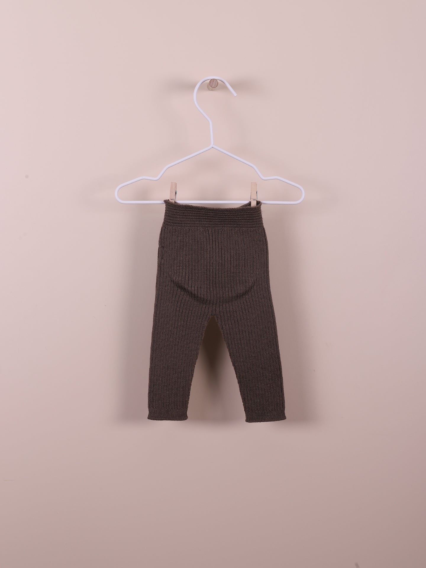 WEDOBLE Knitted Leggings Rib,Wool Brun