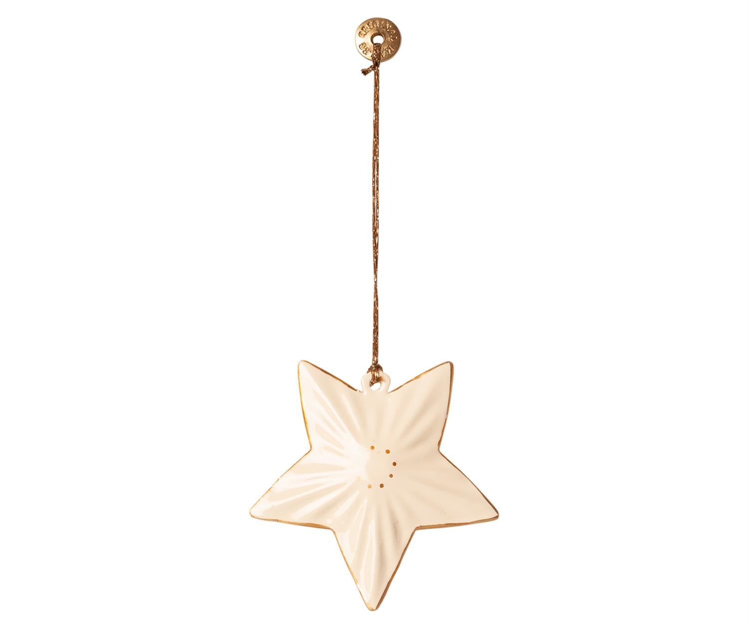 MAILEG Metal ornament, Star Krem