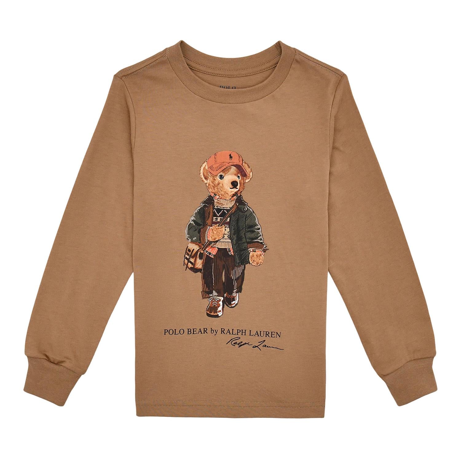RALPH LAUREN 8-16År Polo Bear Longsleeve Camel