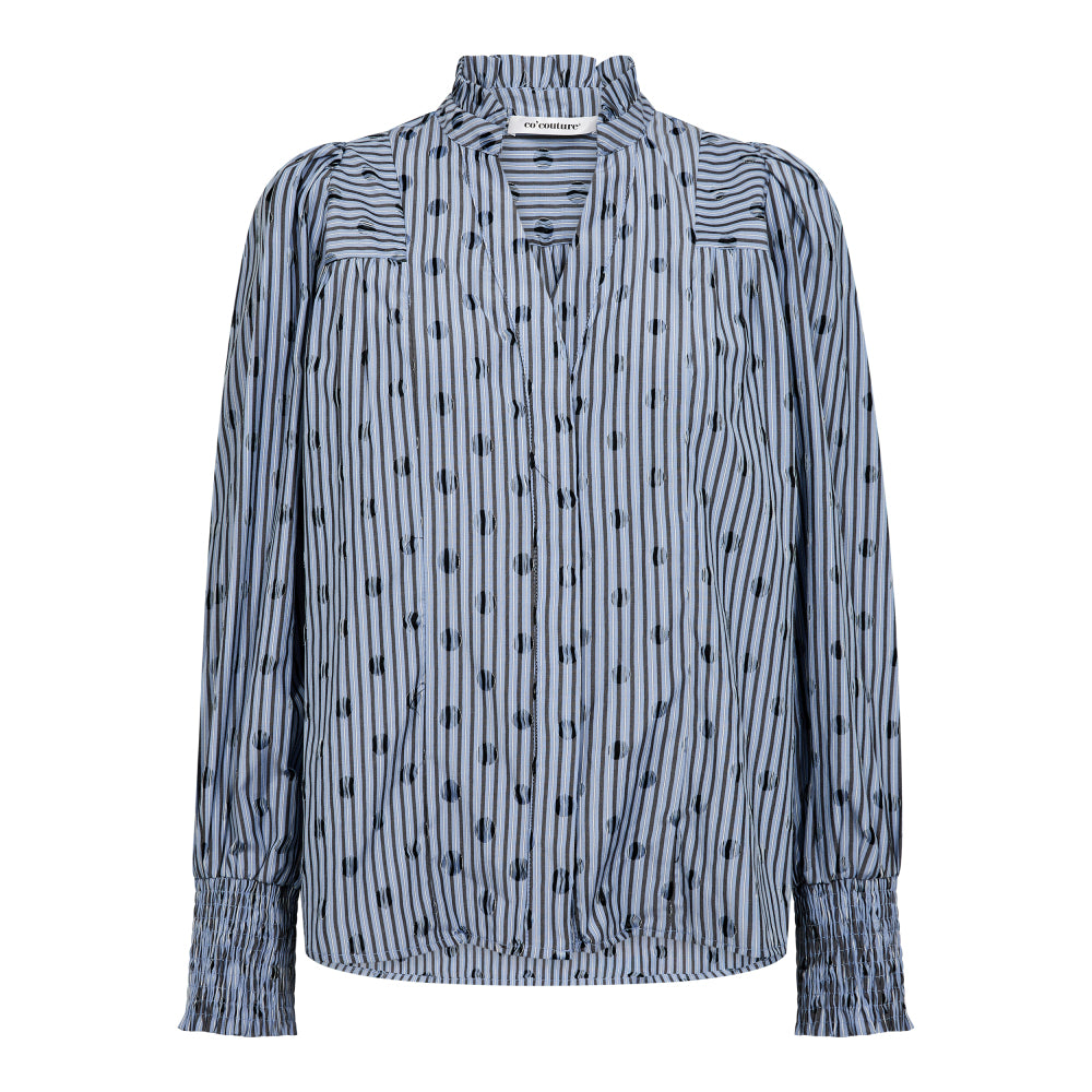 CO´ COUTURE Trixie Dot V-Shirt Blå