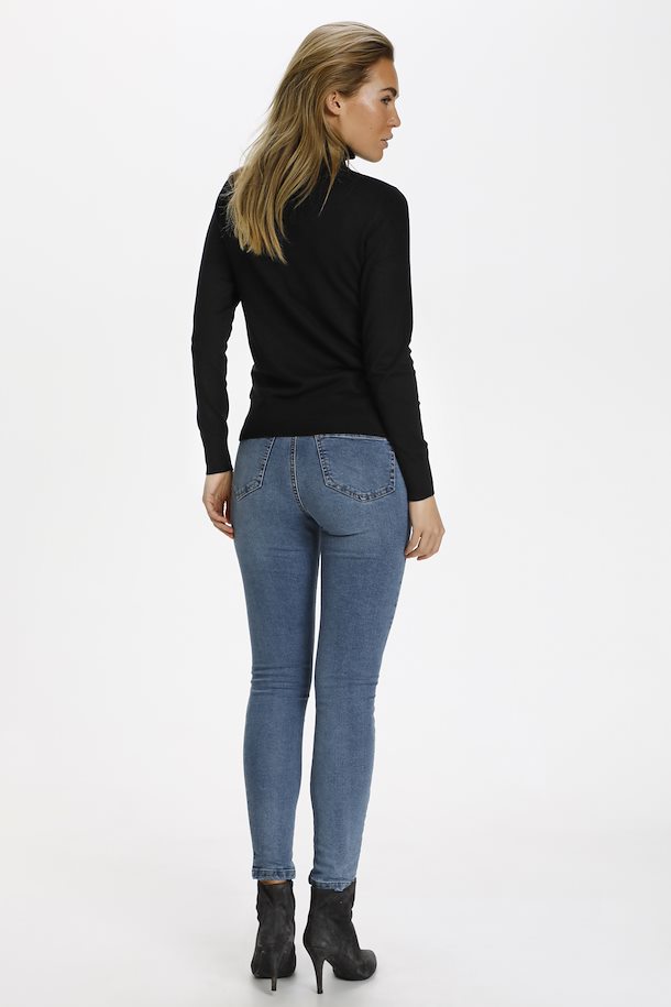 SAINT TROPEZ Mila rollneck pullover Sort