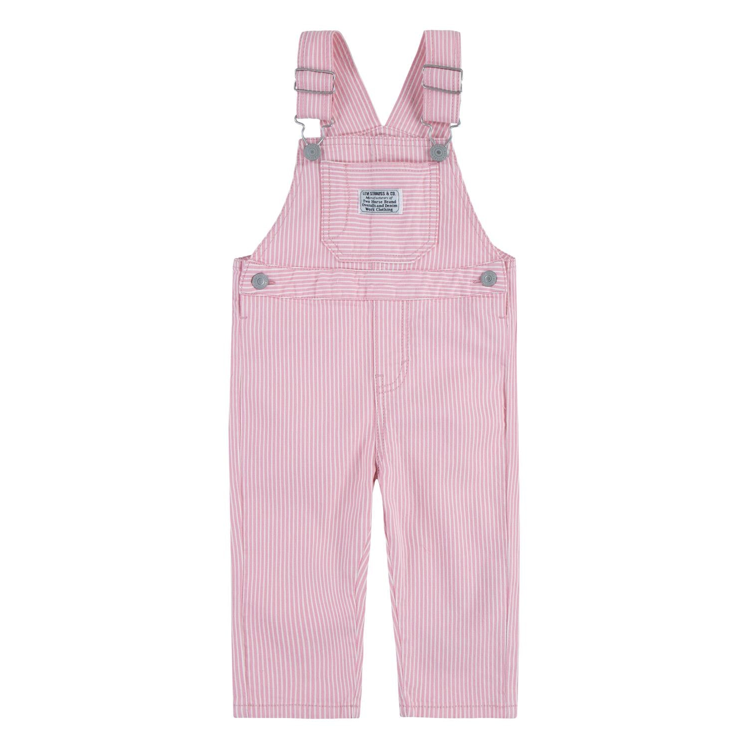 LEVIS 0-3ÅR Stripet Overall Rosa