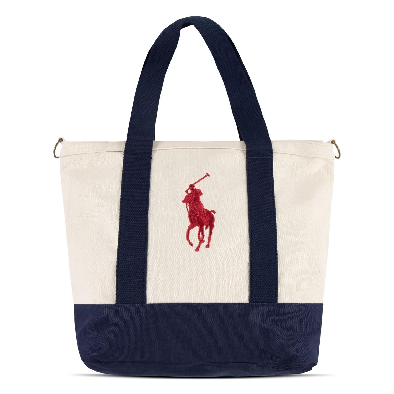 RALPH LAUREN 8-16År Polo Player Tote Mørkeblå/Krem