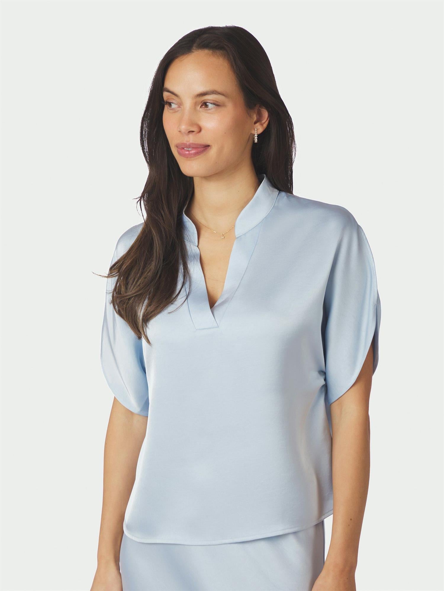 NEO NOIR Anelle Heavy Sateen Blouse - Farmor Ingvarda