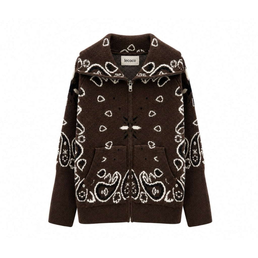 LECOCO Hanna Cardigan Brown