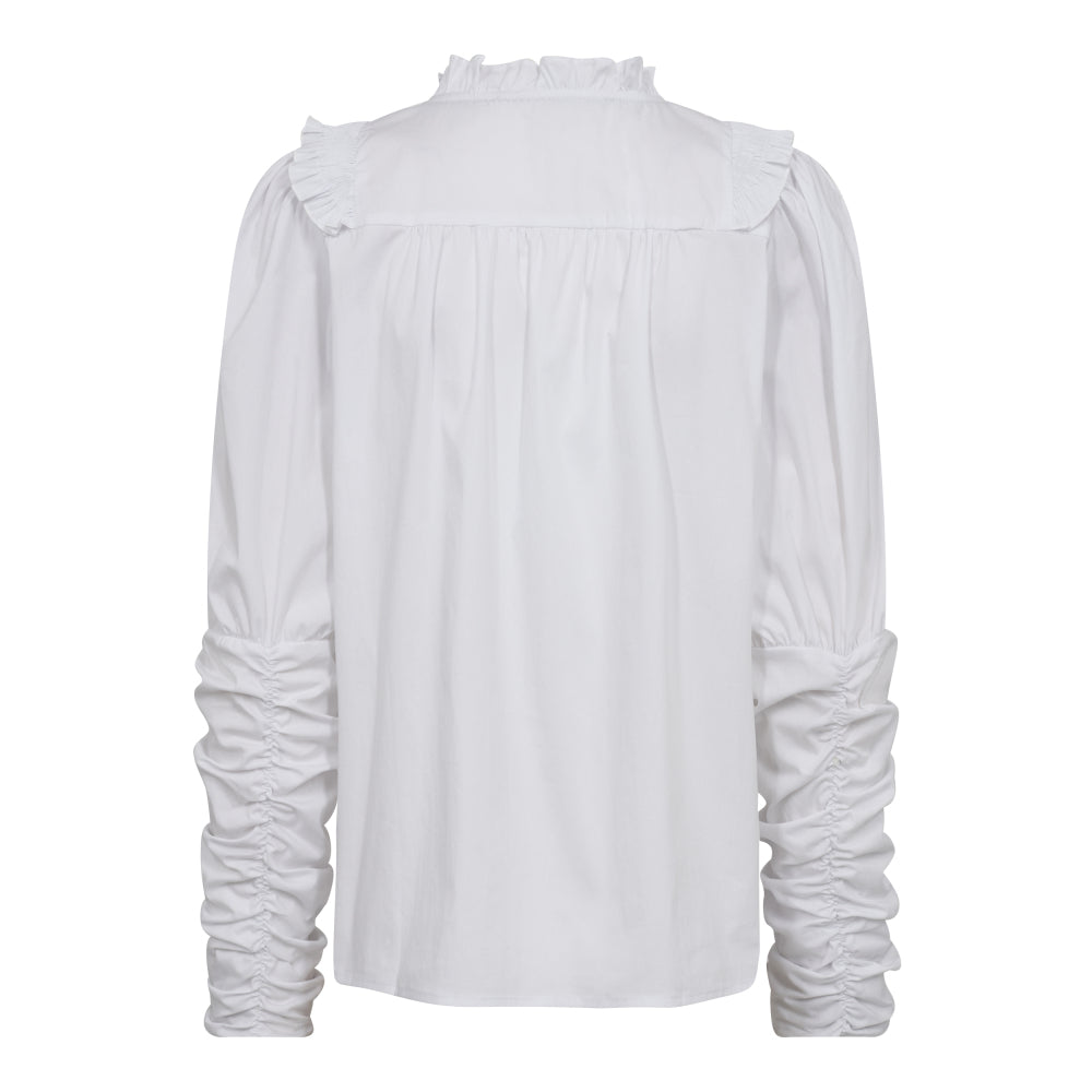 CO´ COUTURE Mandy Smock Frill Shirt Hvit