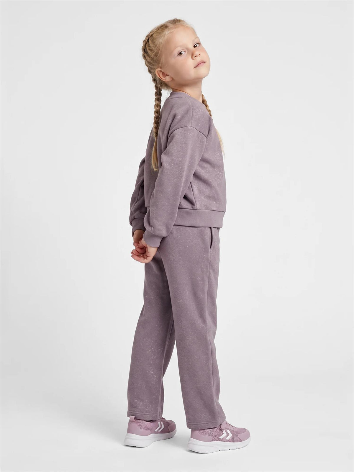 HUMMEL 4-10ÅR Loose Glitter Crewneck Jr Lavendel
